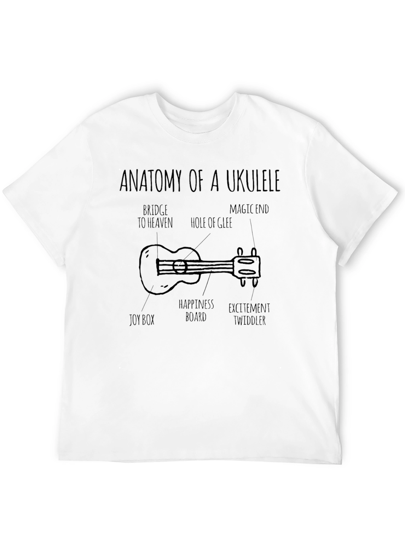 Anatomy of a Ukulele Graphic T-Shirt