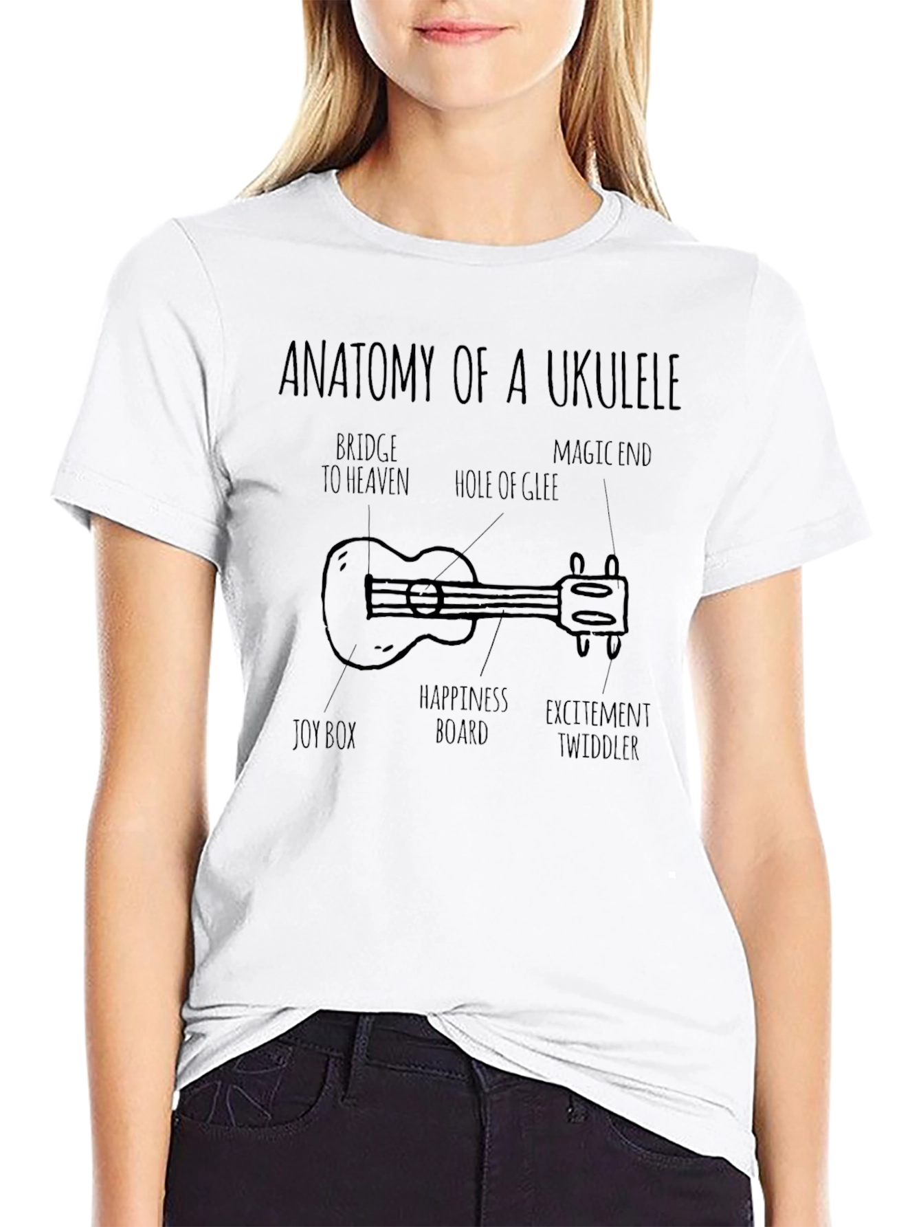 Anatomy of a Ukulele Graphic T-Shirt