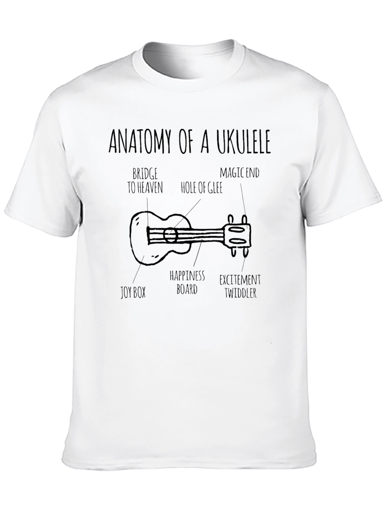 Anatomy of a Ukulele Graphic T-Shirt