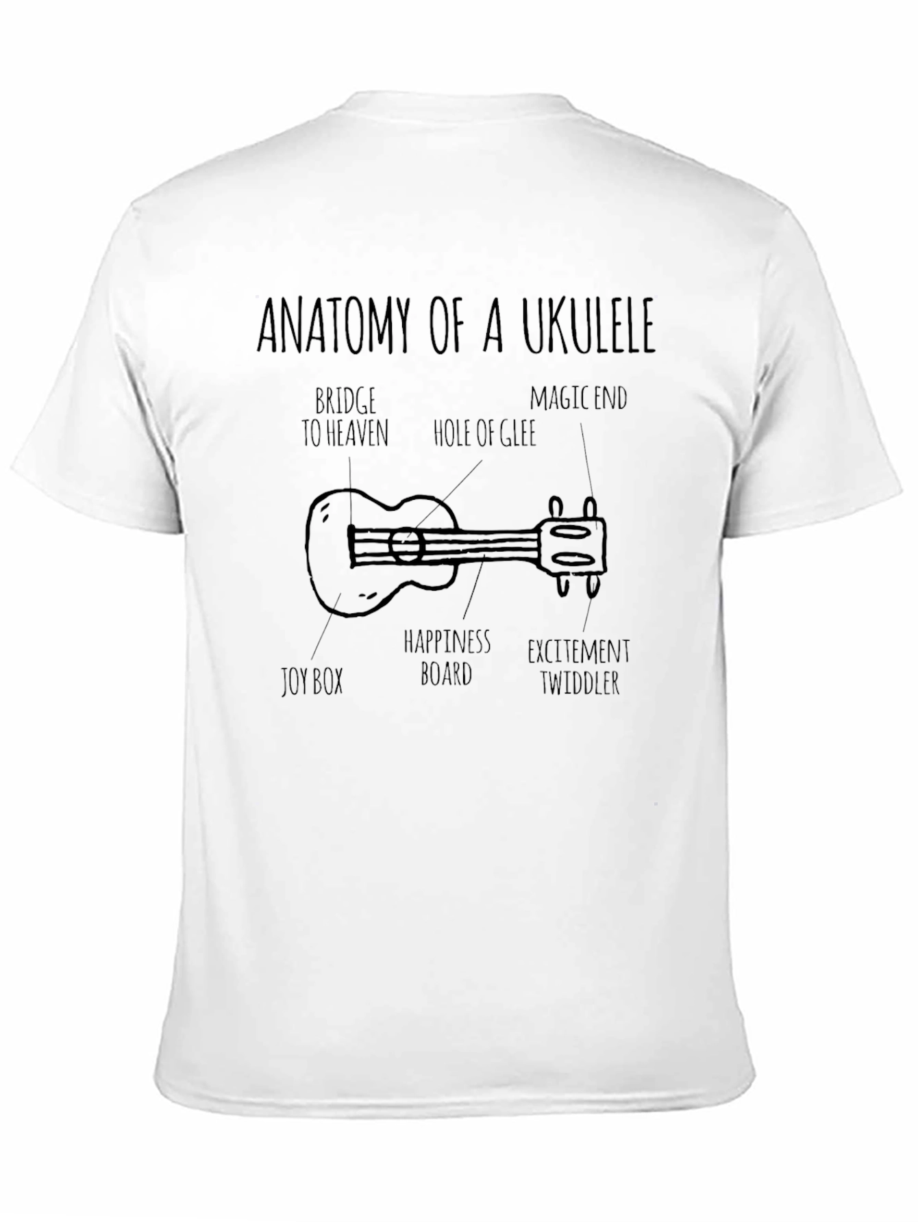 Anatomy of a Ukulele Graphic T-Shirt