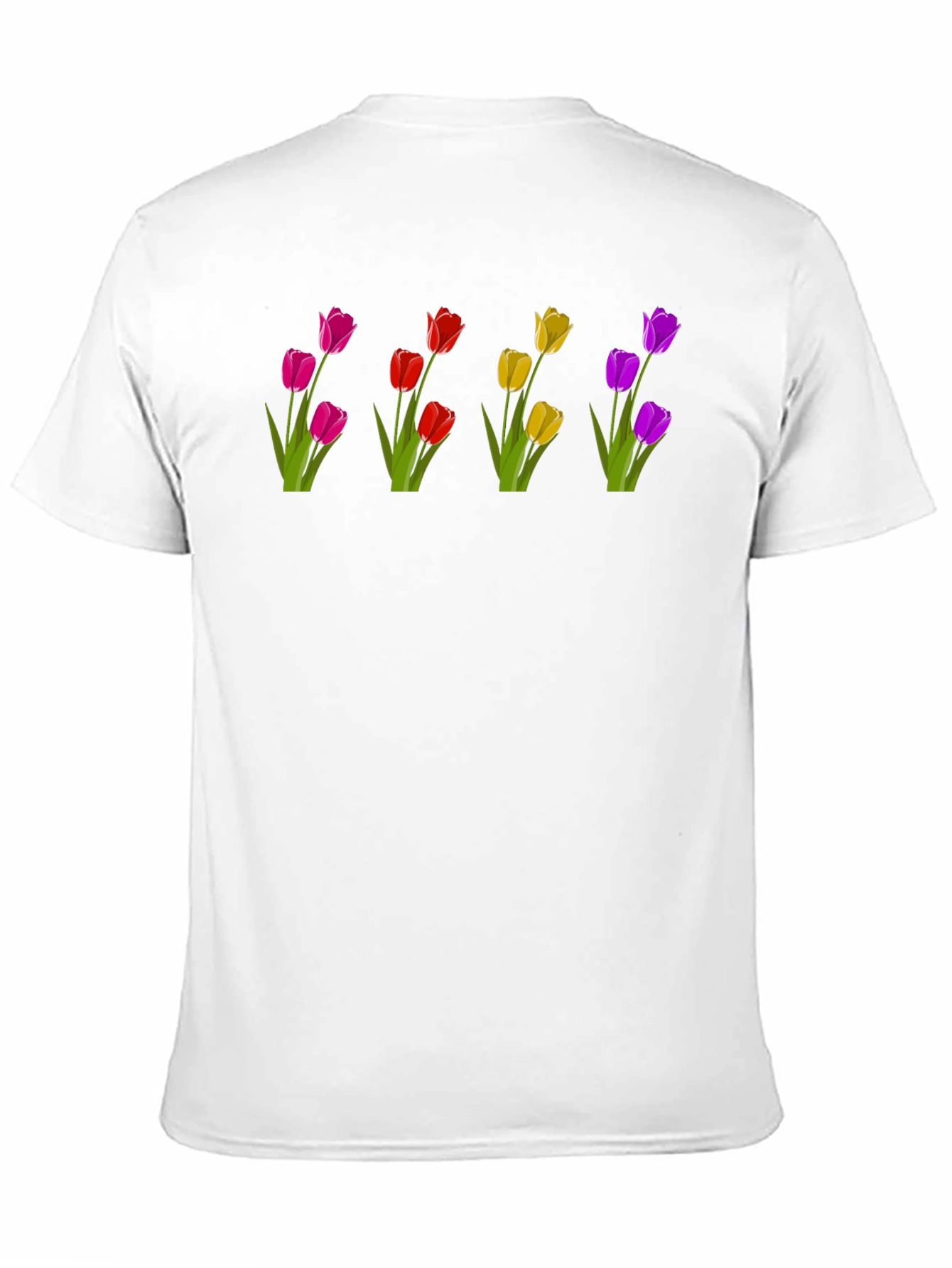 Floral Print T-Shirt - Unique Tulip Design