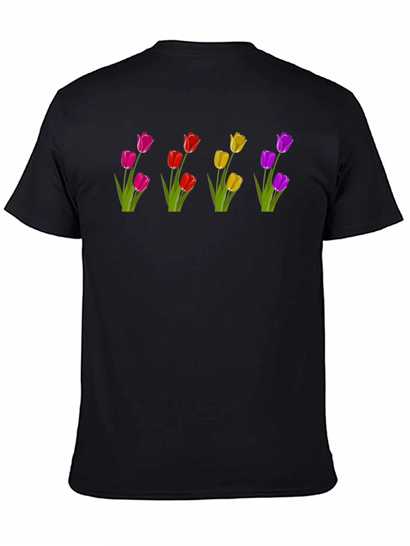 Floral Print T-Shirt - Unique Tulip Design