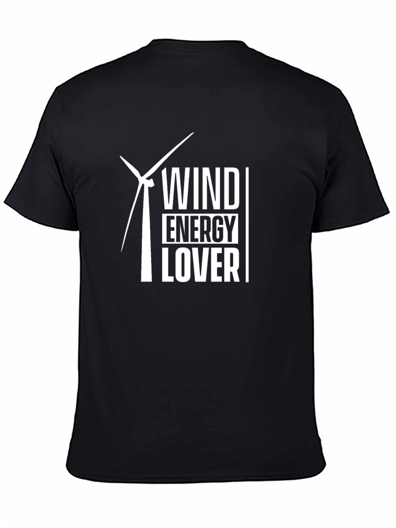 Wind Energy Lover T-Shirt - Black Cotton Tee