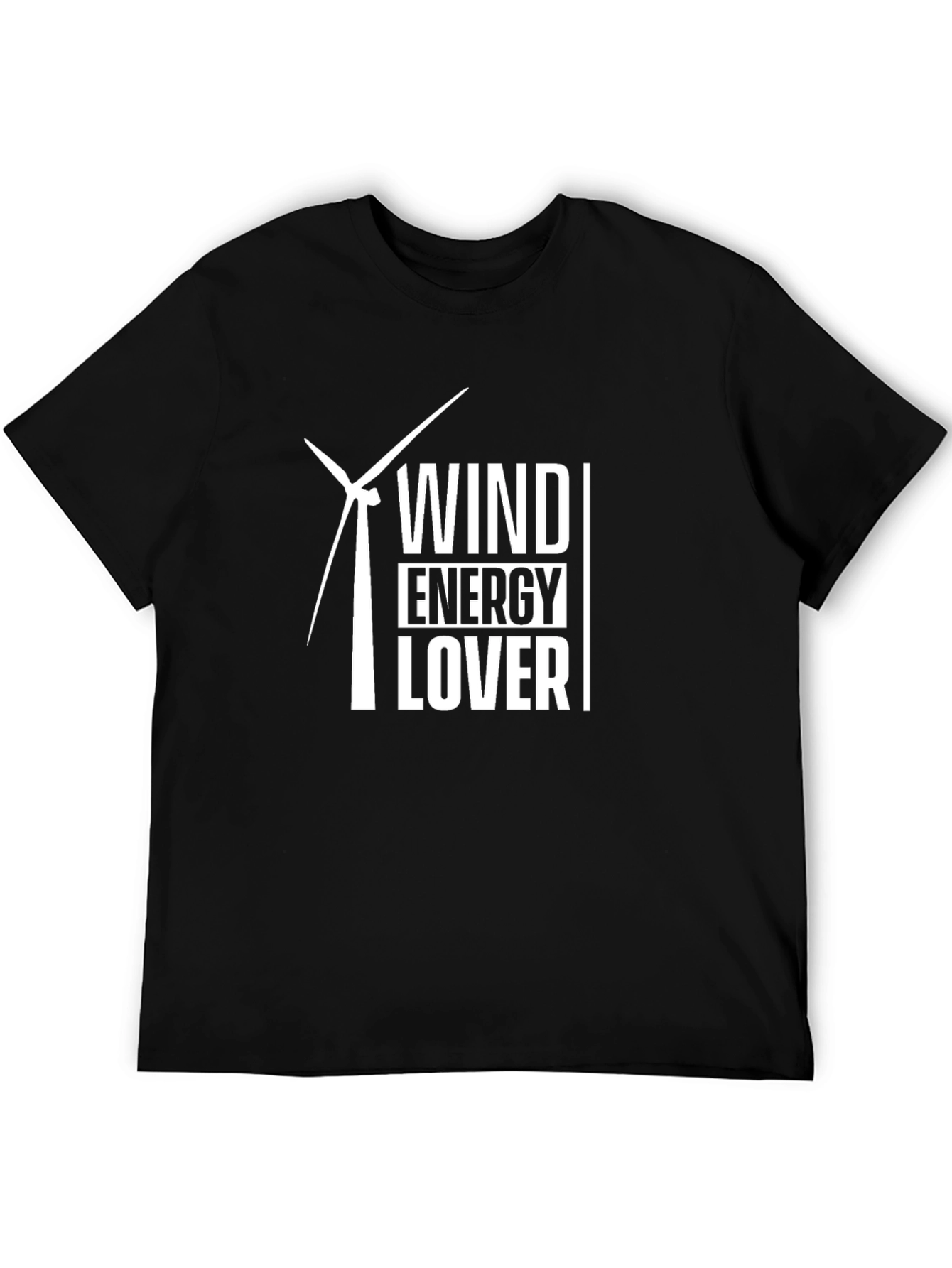 Wind Energy Lover T-Shirt - Black Cotton Tee