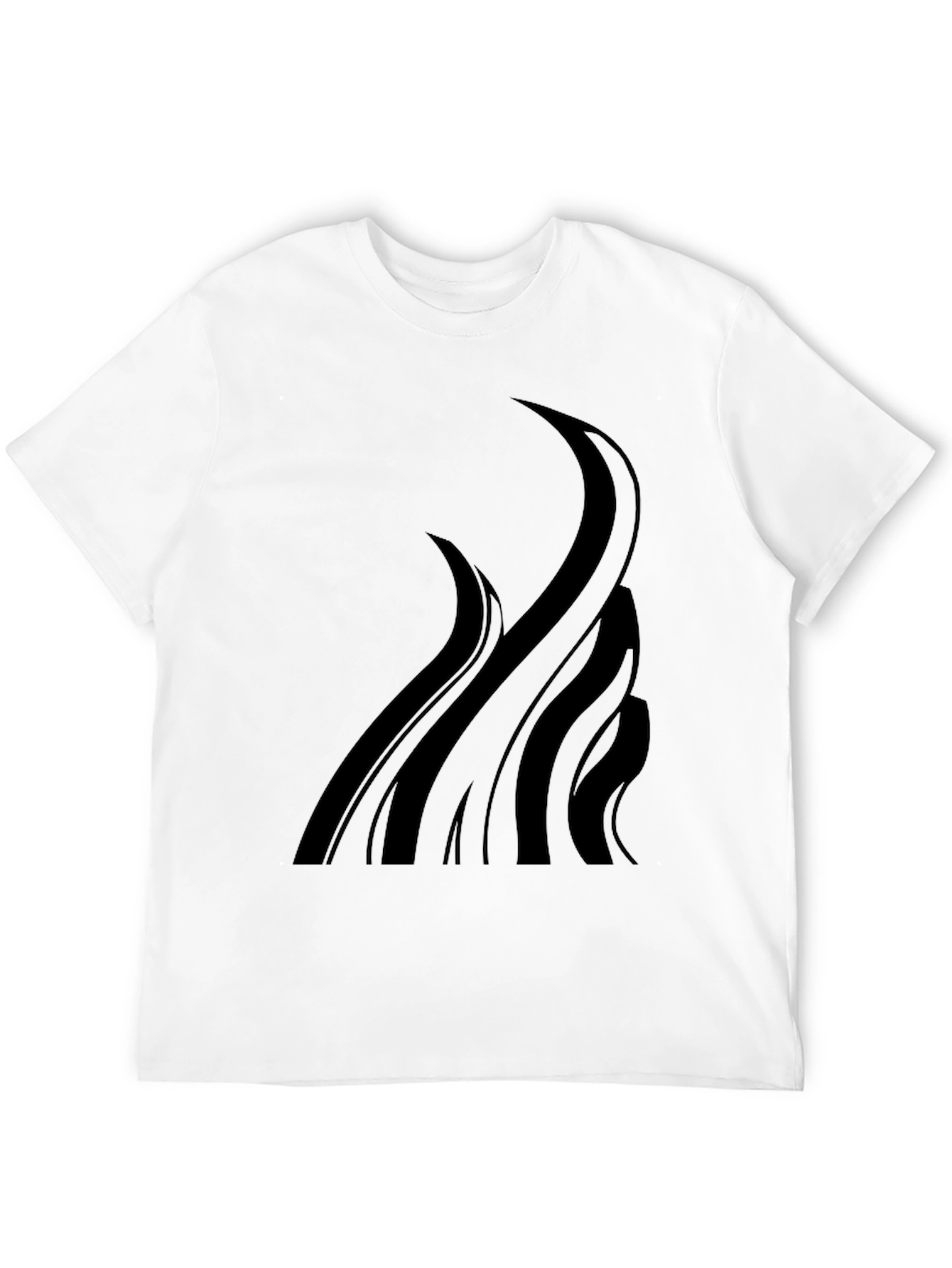 Black Graphic Tee - Abstract Tentacle Design