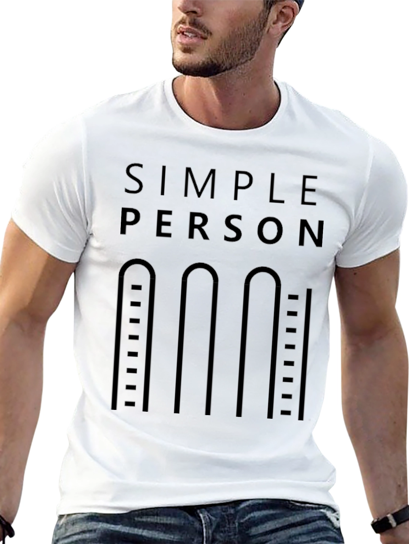 Simple Person T-Shirt - Minimalist Design