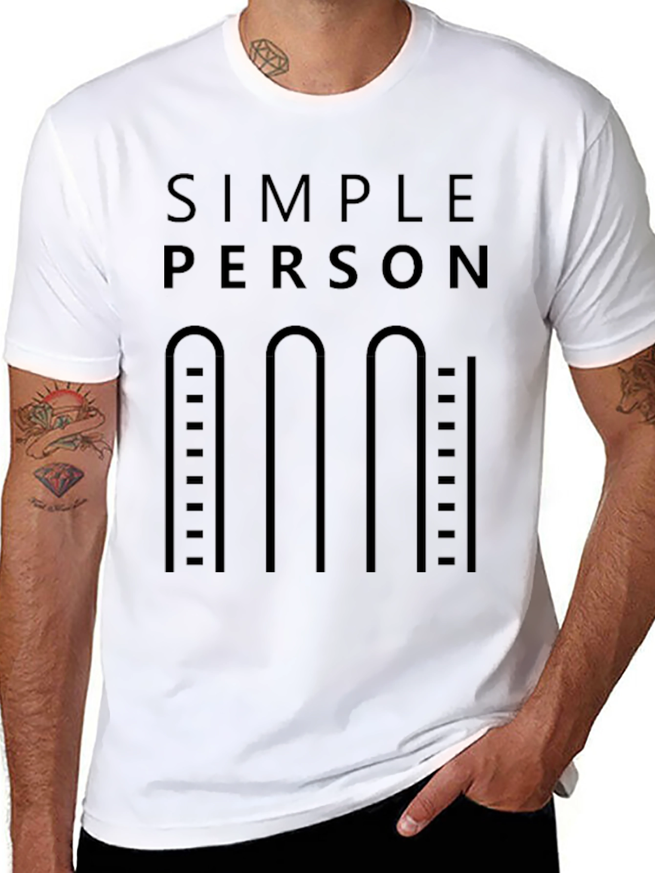 Simple Person T-Shirt - Minimalist Design