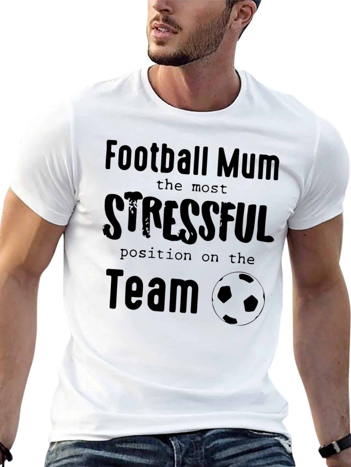 Football Mum T-Shirt: Most Stressful Position