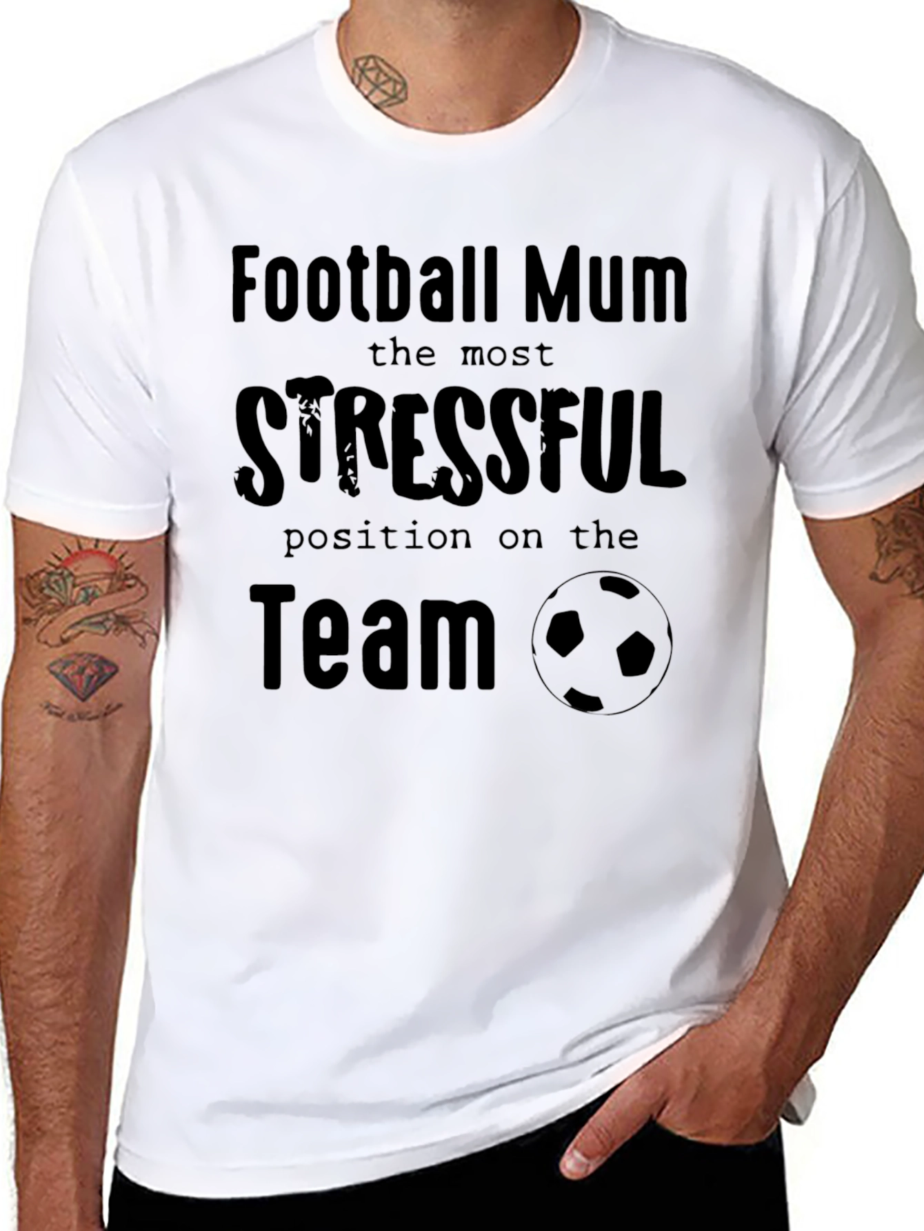 Football Mum T-Shirt: Most Stressful Position