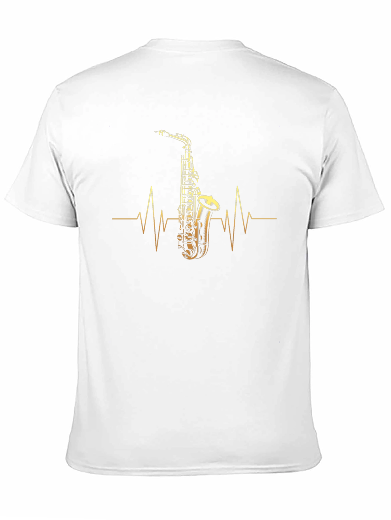 Saxophone Heartbeat Graphic Tee - Musicians Gift