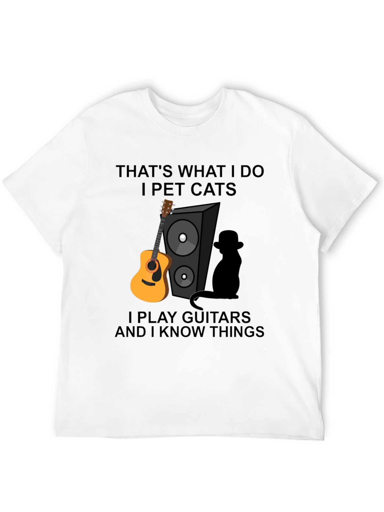 Thats What I Do Funny Cat & Guitar T-Shirt