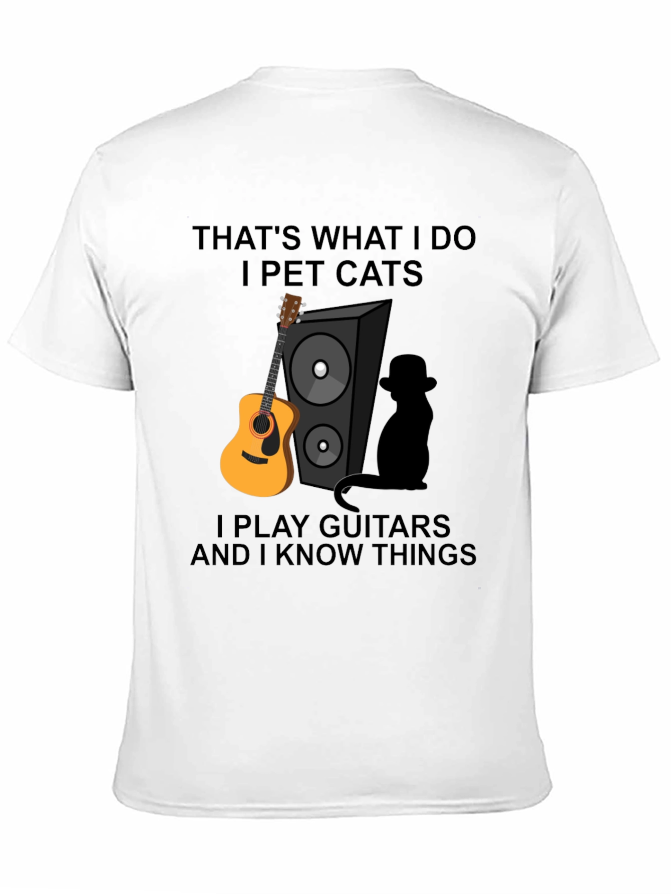 Thats What I Do Funny Cat & Guitar T-Shirt