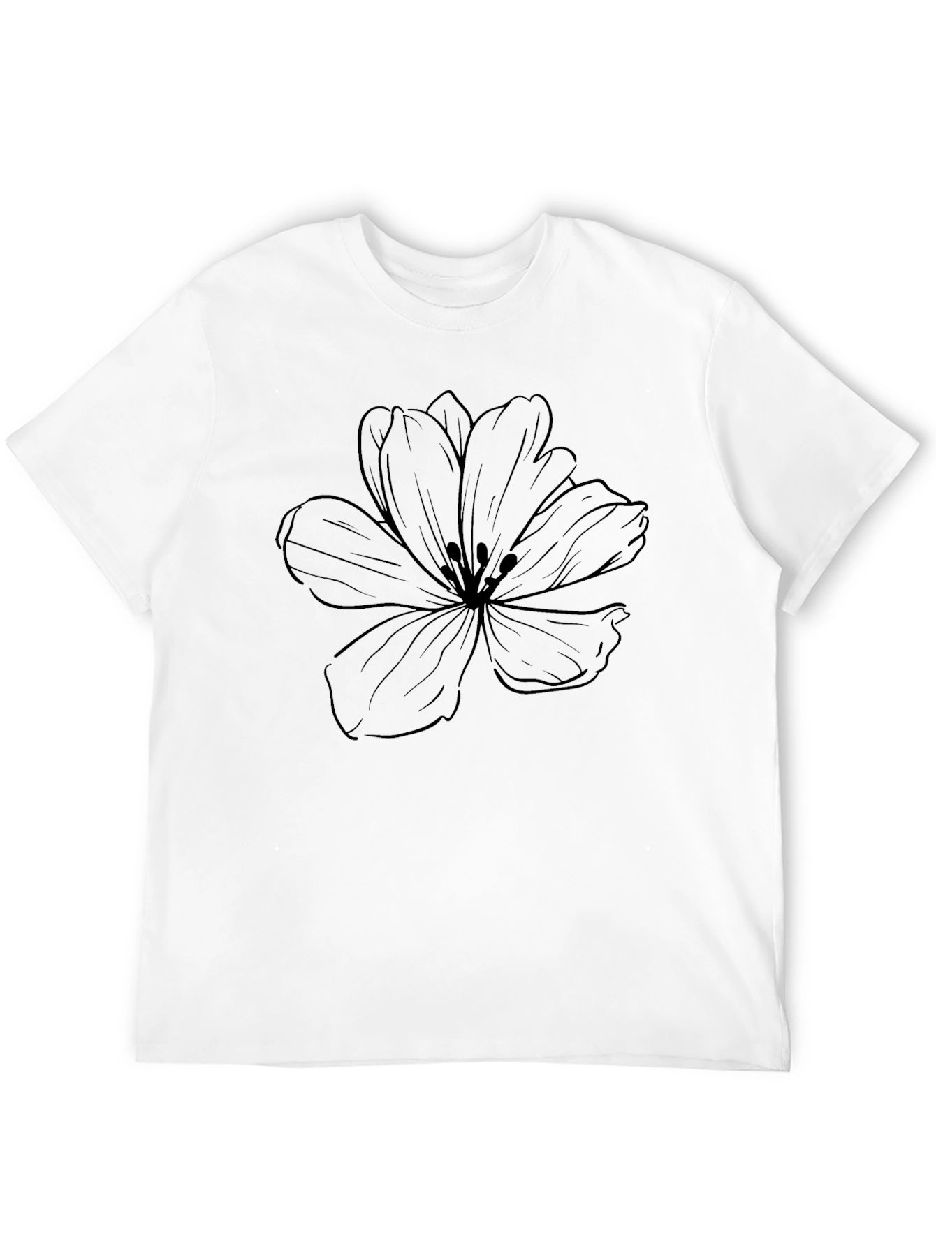 Black Floral Graphic Tee - Casual Comfort