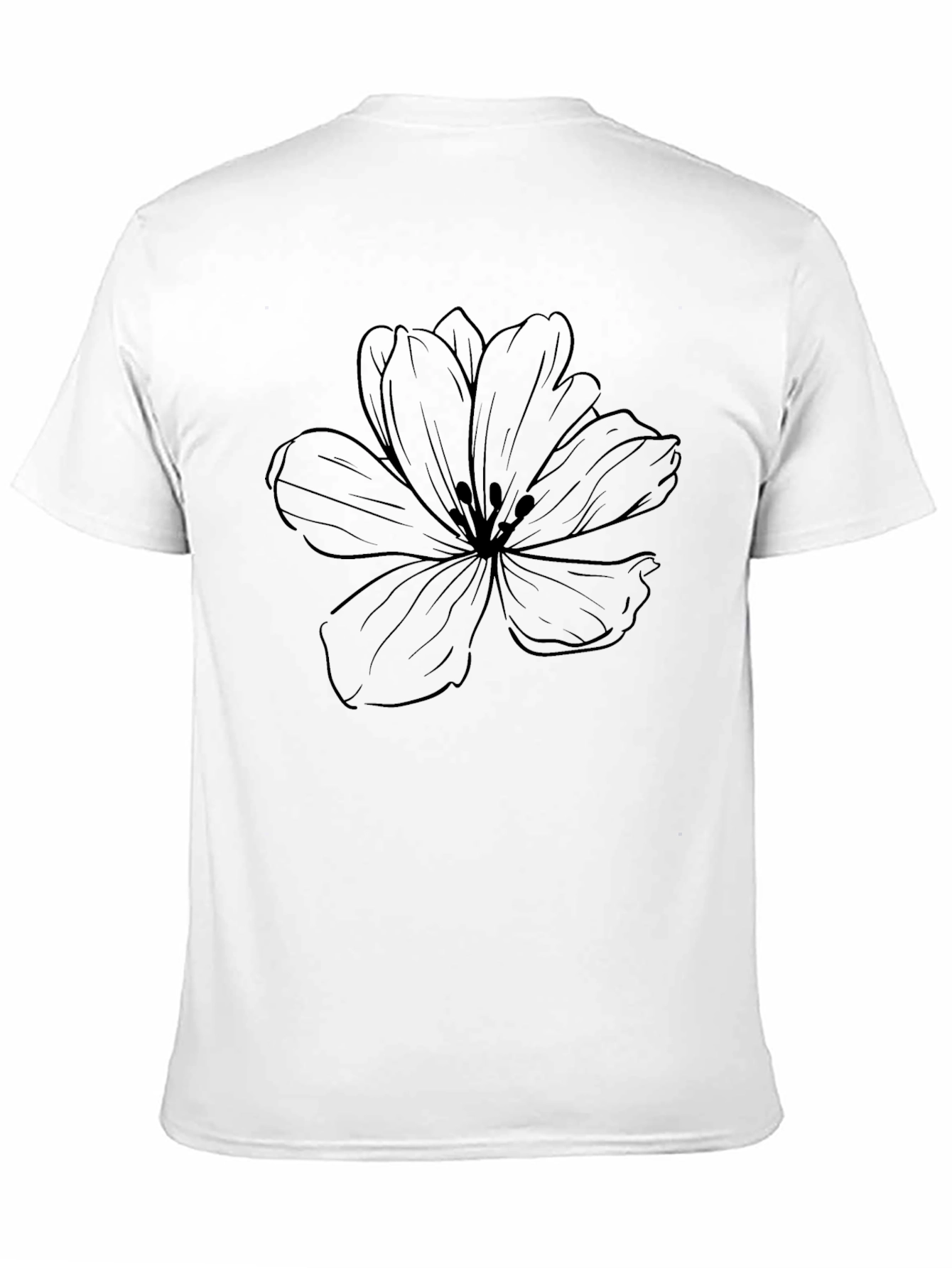 Black Floral Graphic Tee - Casual Comfort