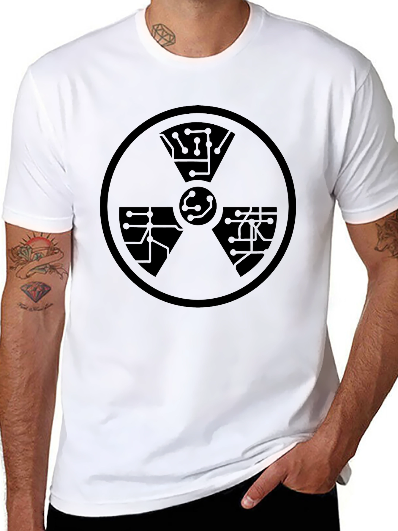 Tech Hazard Graphic Tee - Black Geek Style
