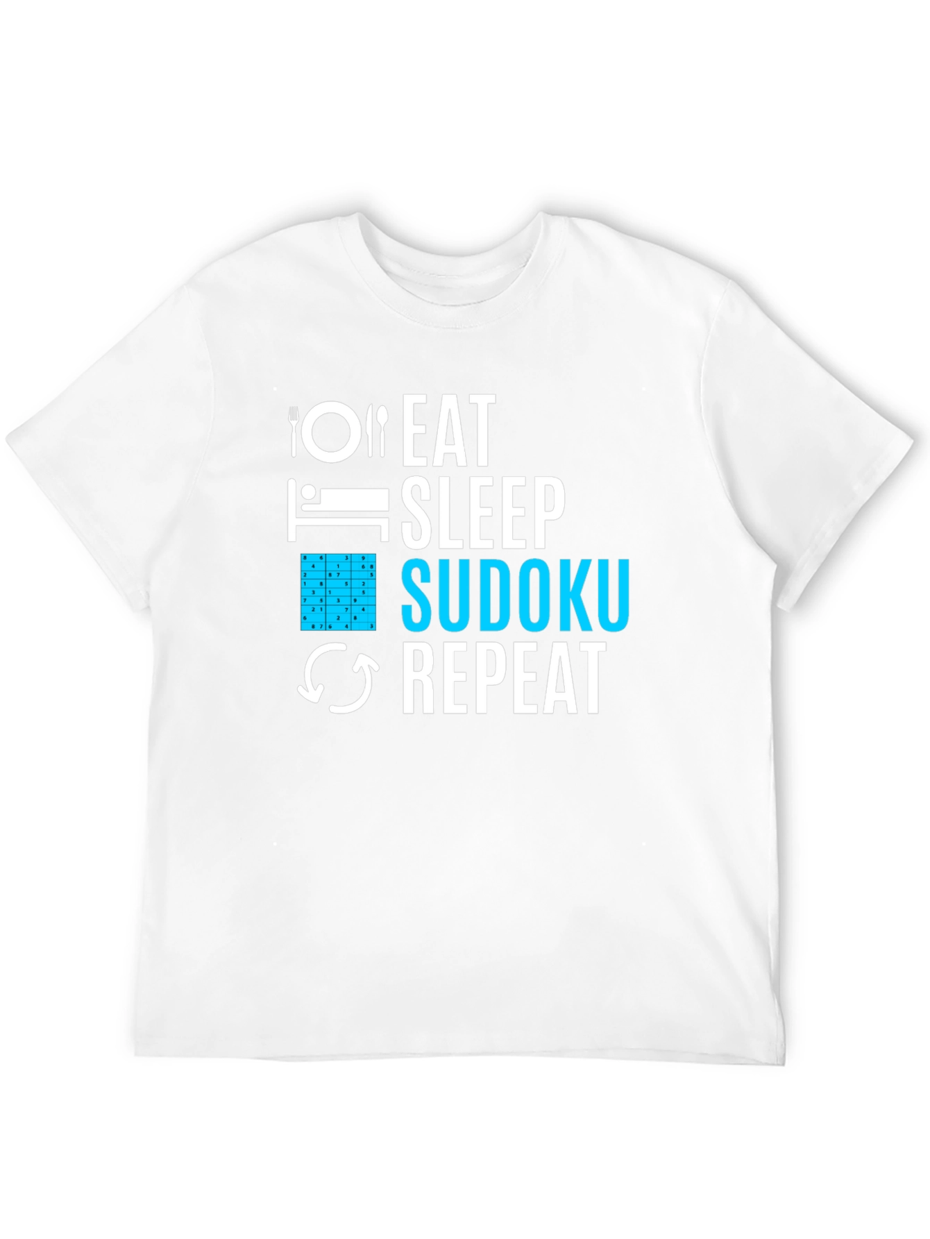 Eat Sleep Sudoku Repeat Graphic T-Shirt