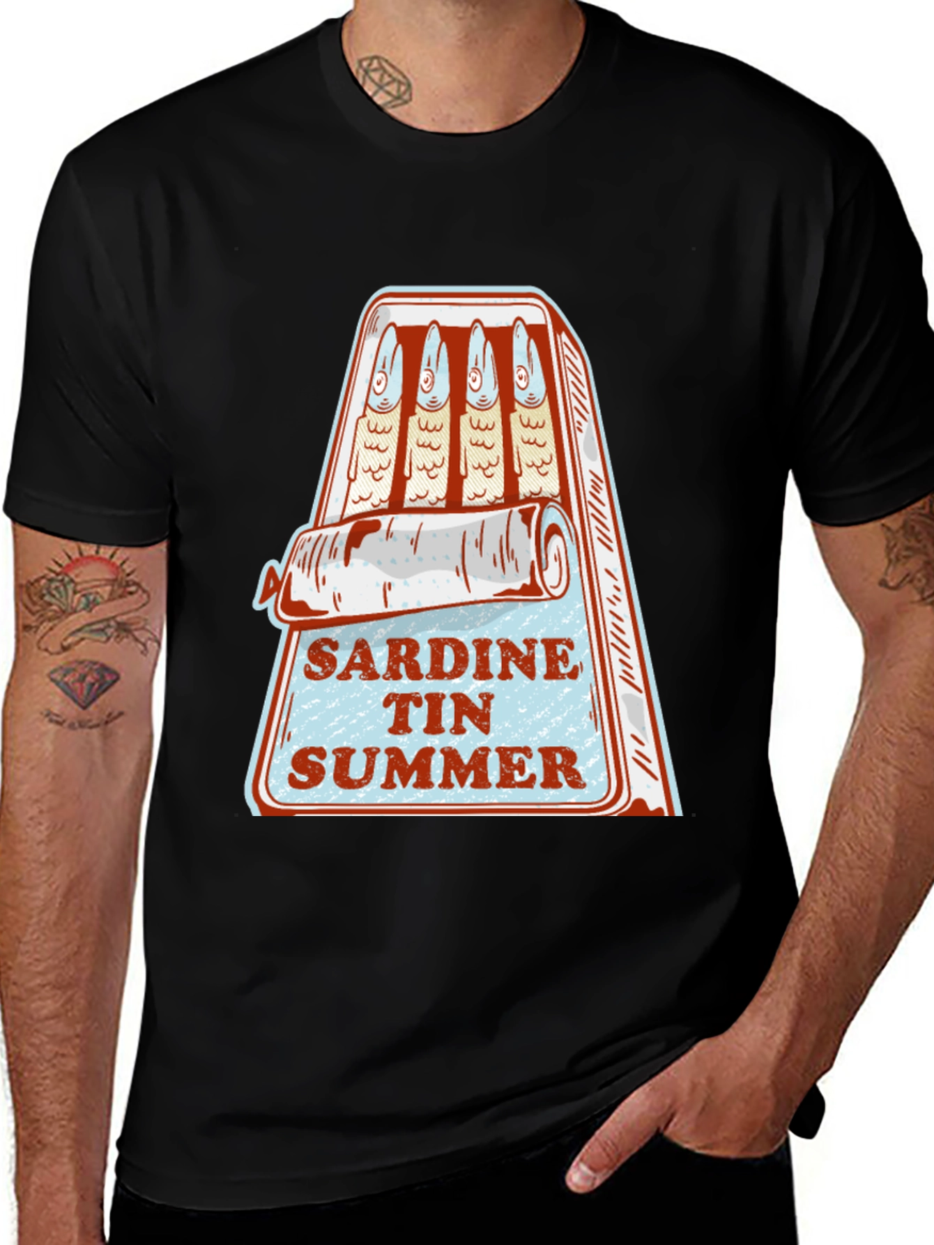 Sardine Tin Summer Graphic T-Shirt