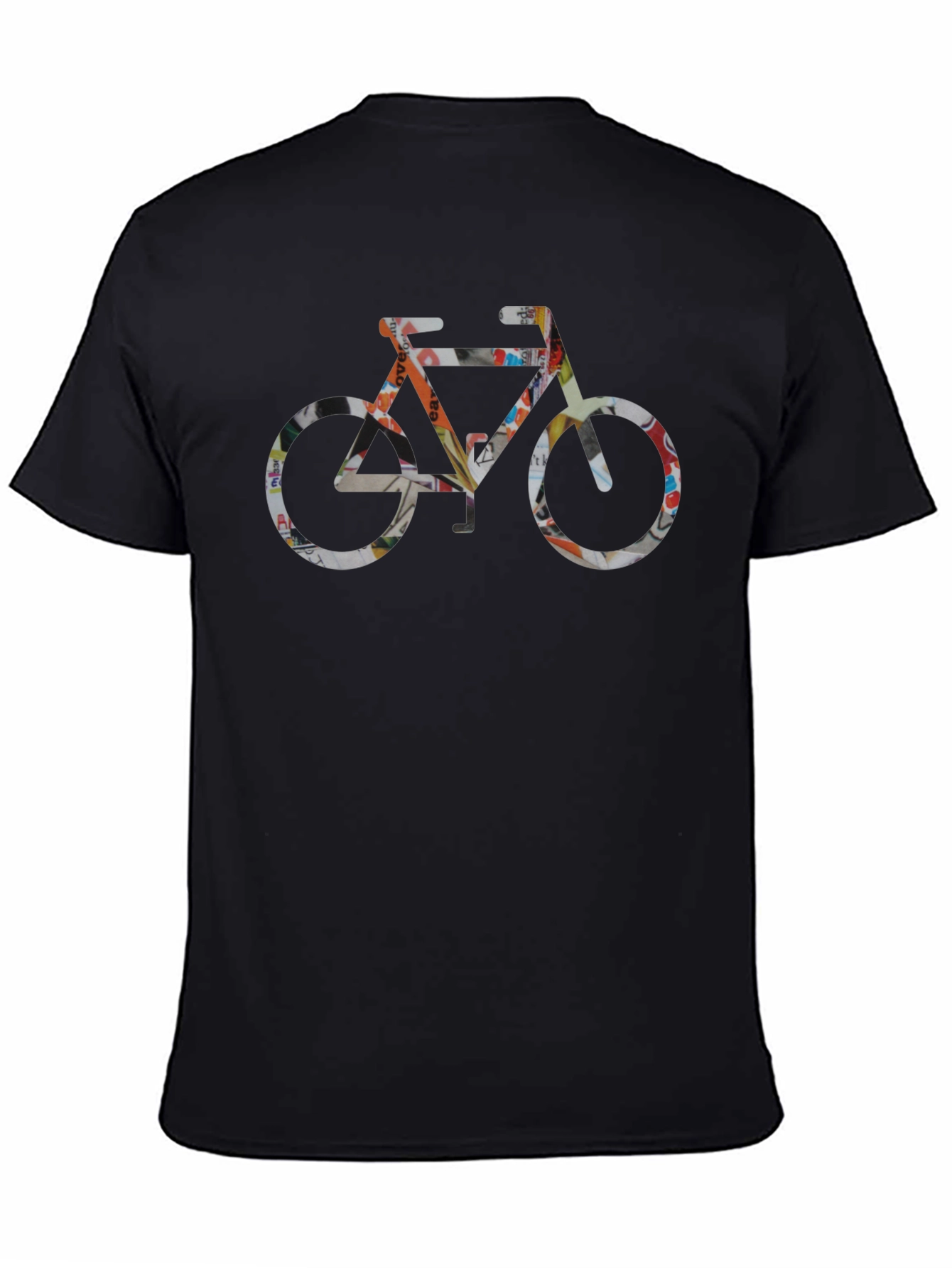Abstract Bike Graphic Mens Black T-Shirt
