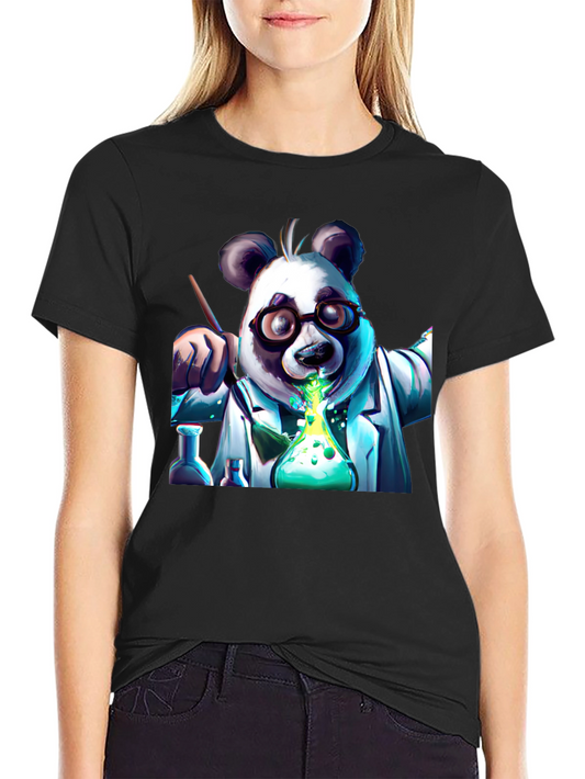 Panda Scientist Graphic T-Shirt - Cool Experiment Design