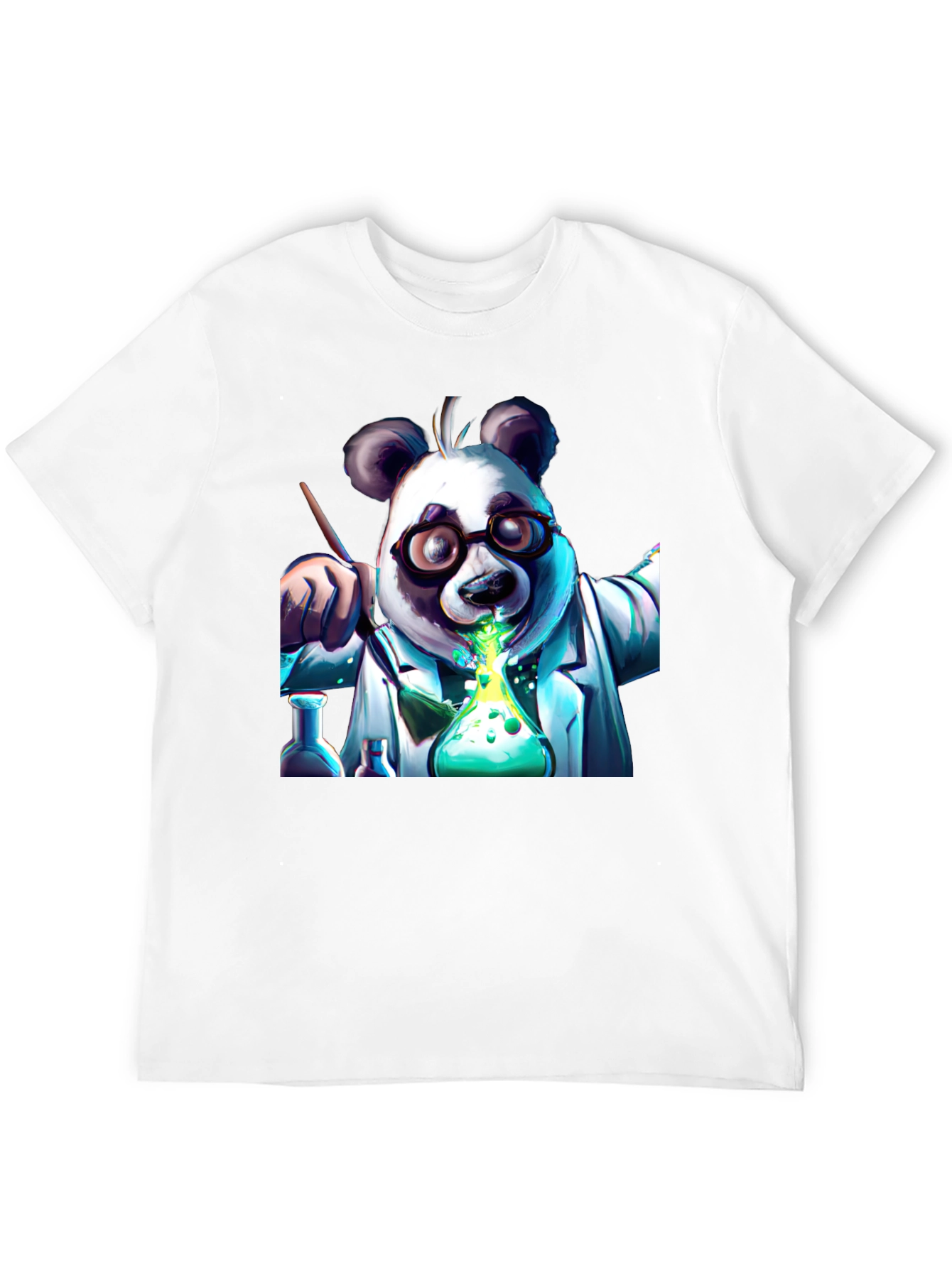 Panda Scientist Graphic T-Shirt - Cool Experiment Design