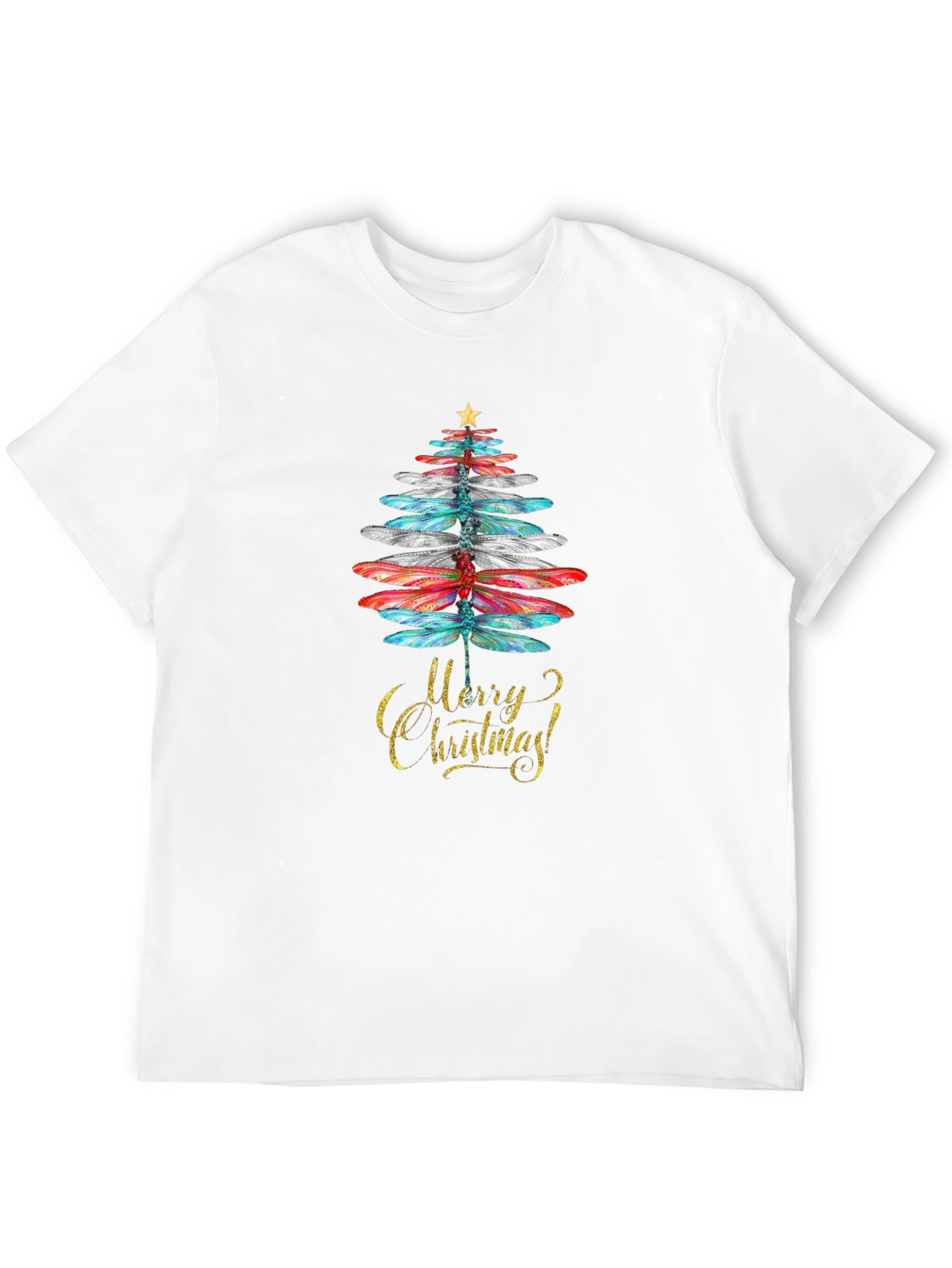 Dragonfly Christmas Tree Holiday Tee