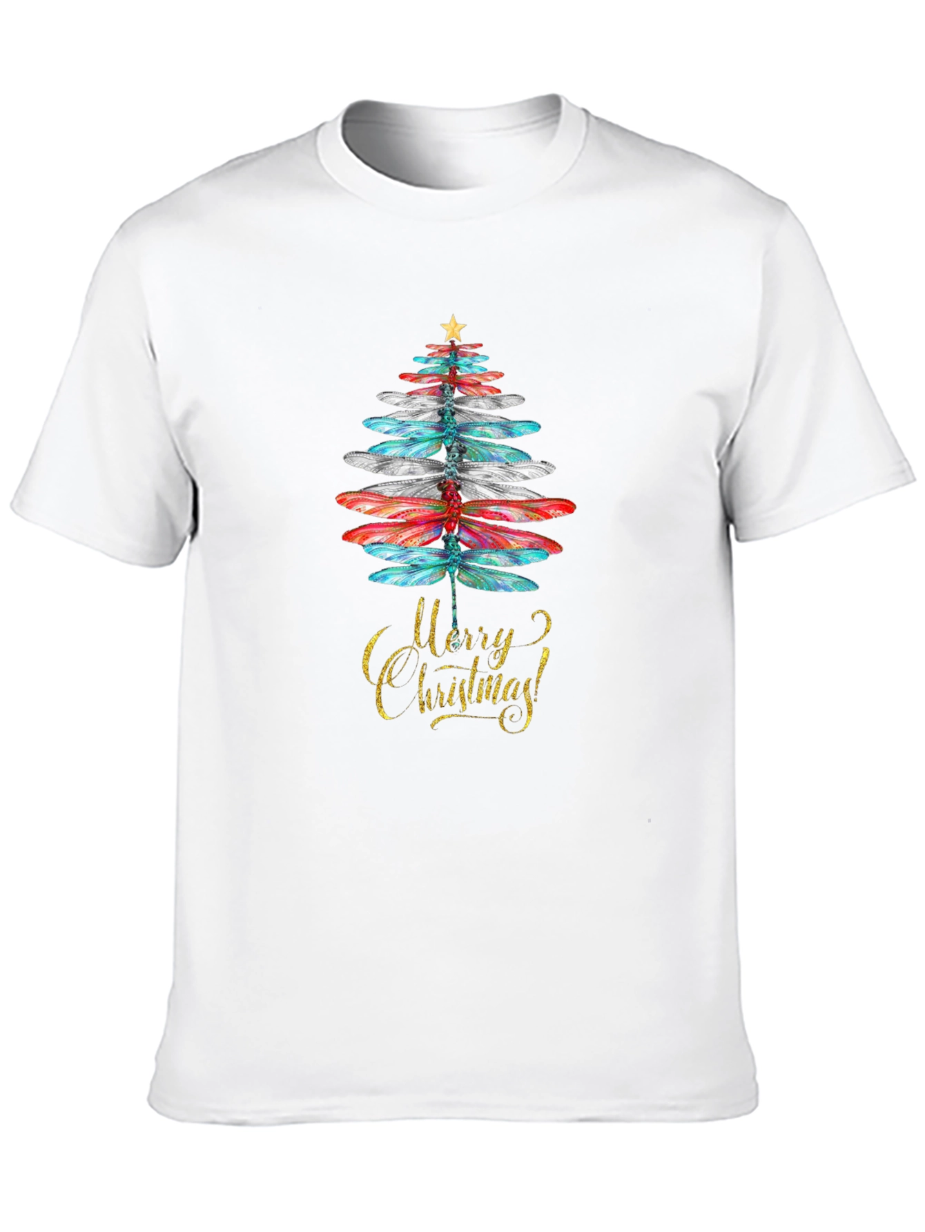 Dragonfly Christmas Tree Holiday Tee