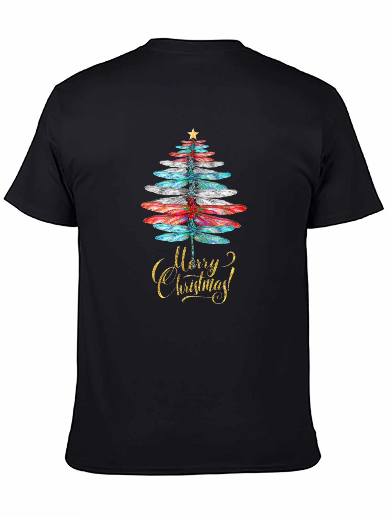 Dragonfly Christmas Tree Holiday Tee