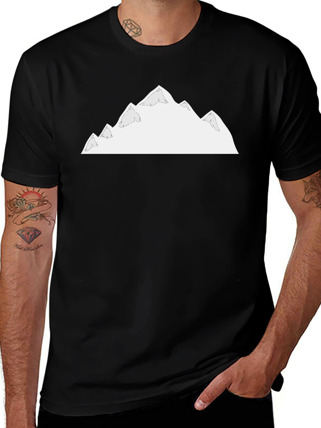Mountain Graphic Tee - Black