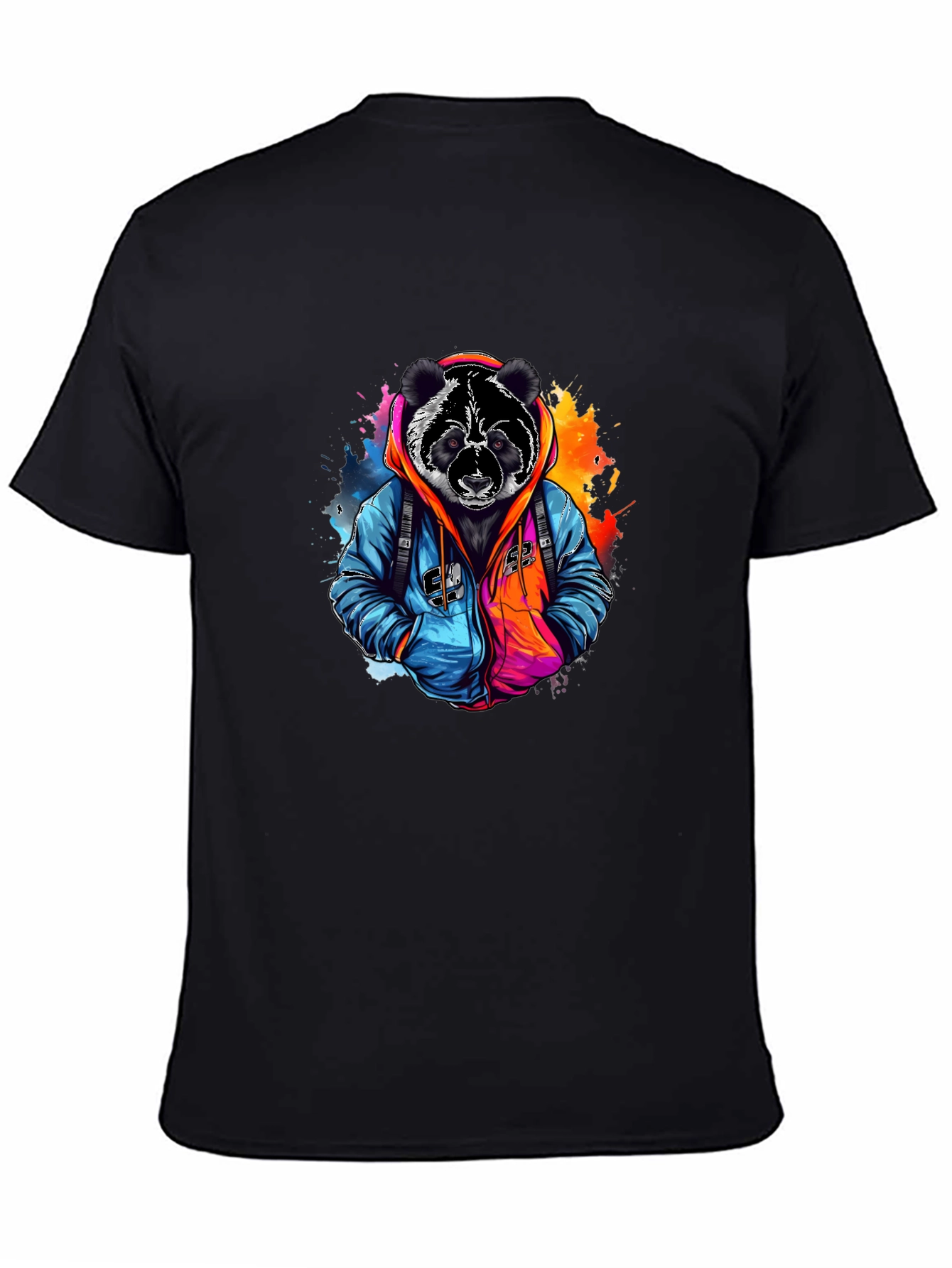 Cool Panda Graphic Tee - Black