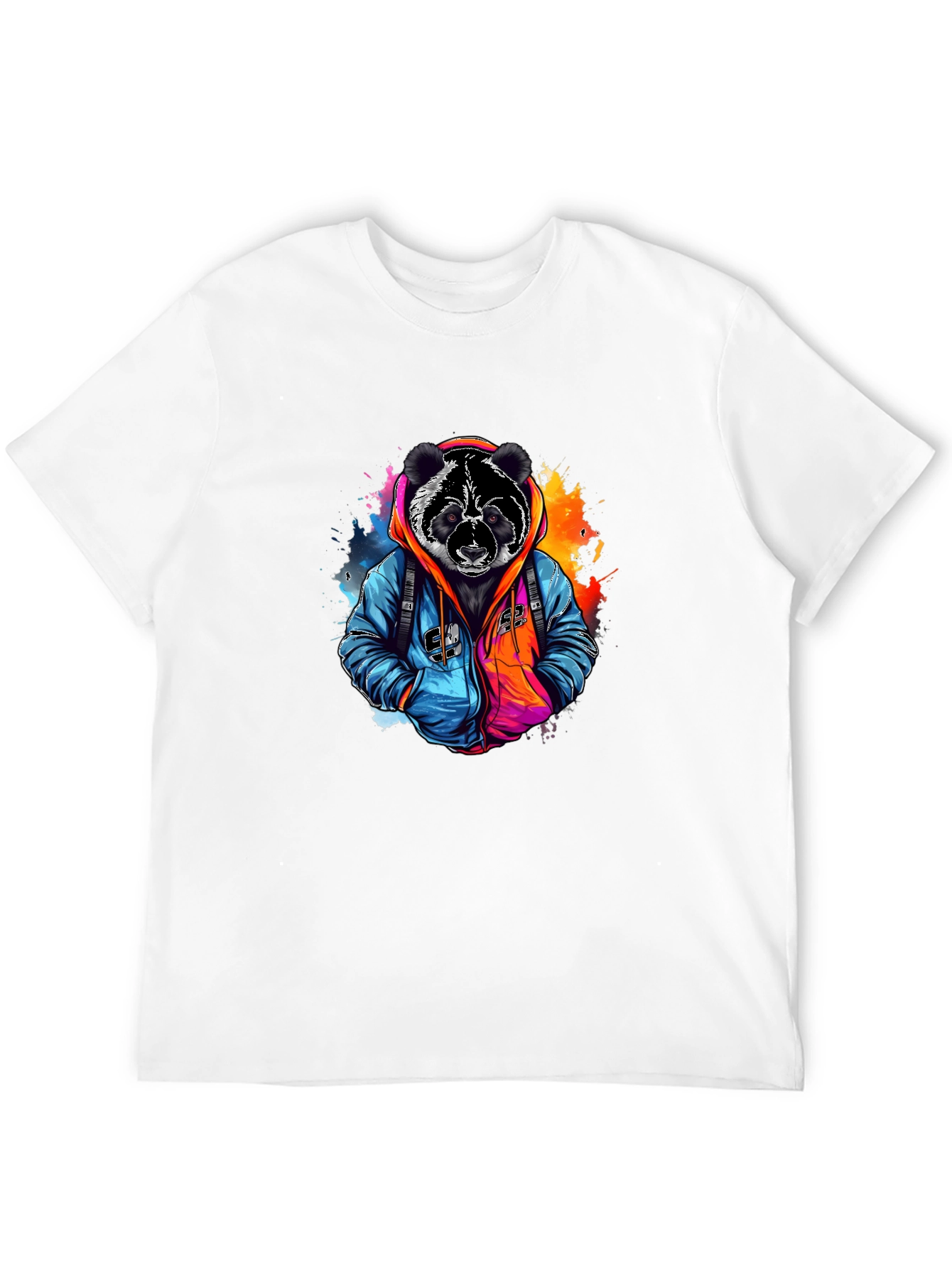 Cool Panda Graphic Tee - Black