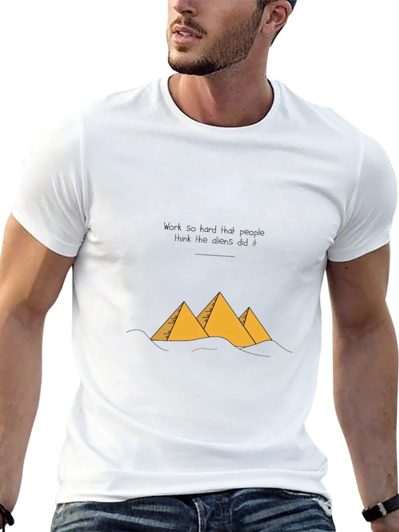 Egypt Pyramids Black Graphic Tee