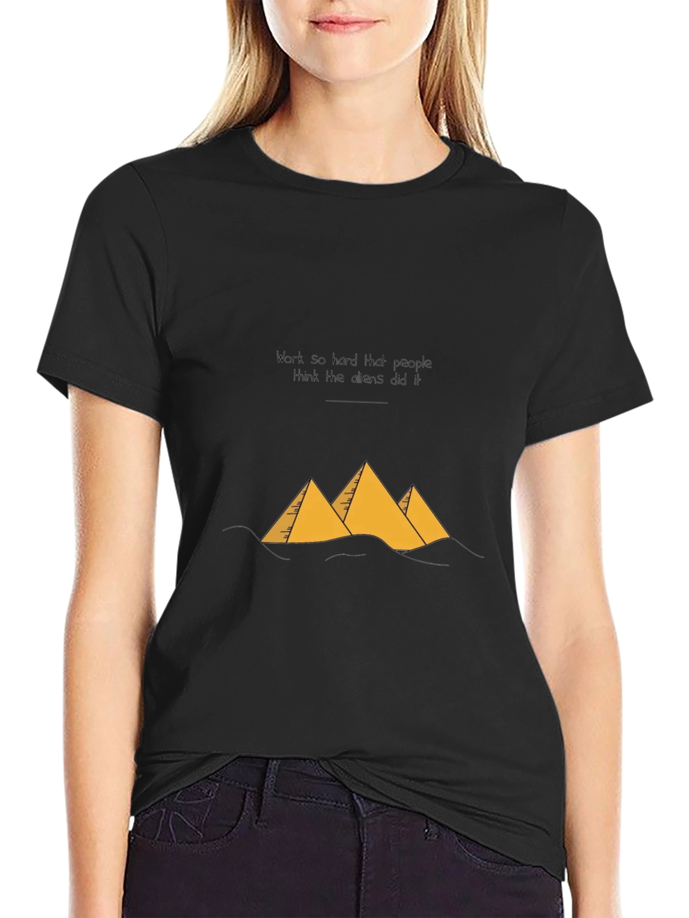 Egypt Pyramids Black Graphic Tee
