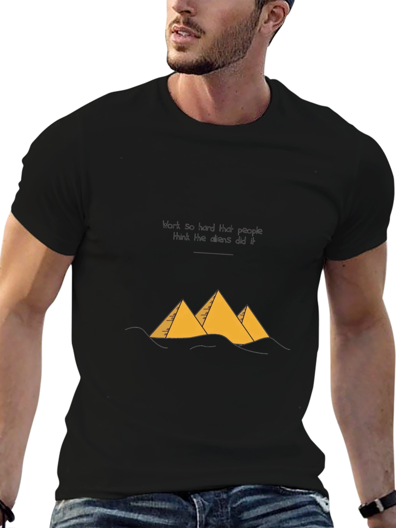Egypt Pyramids Black Graphic Tee