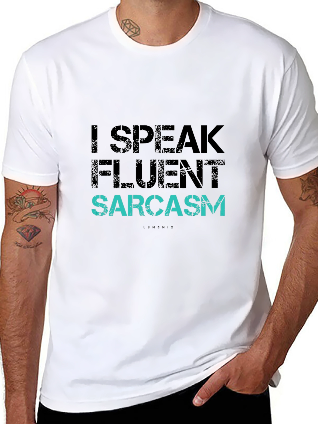 Funny I Speak Fluent Sarcasm Graphic T-Shirt