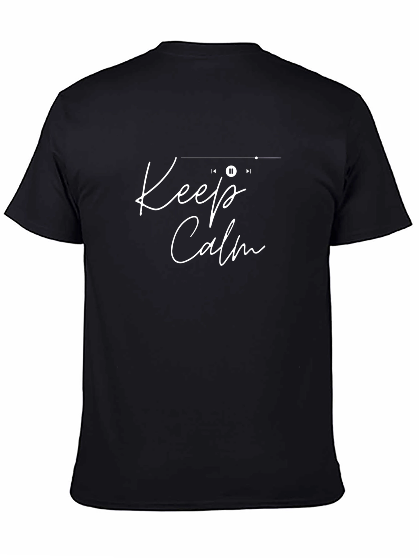 Keep Calm Mens Black Graphic Tee