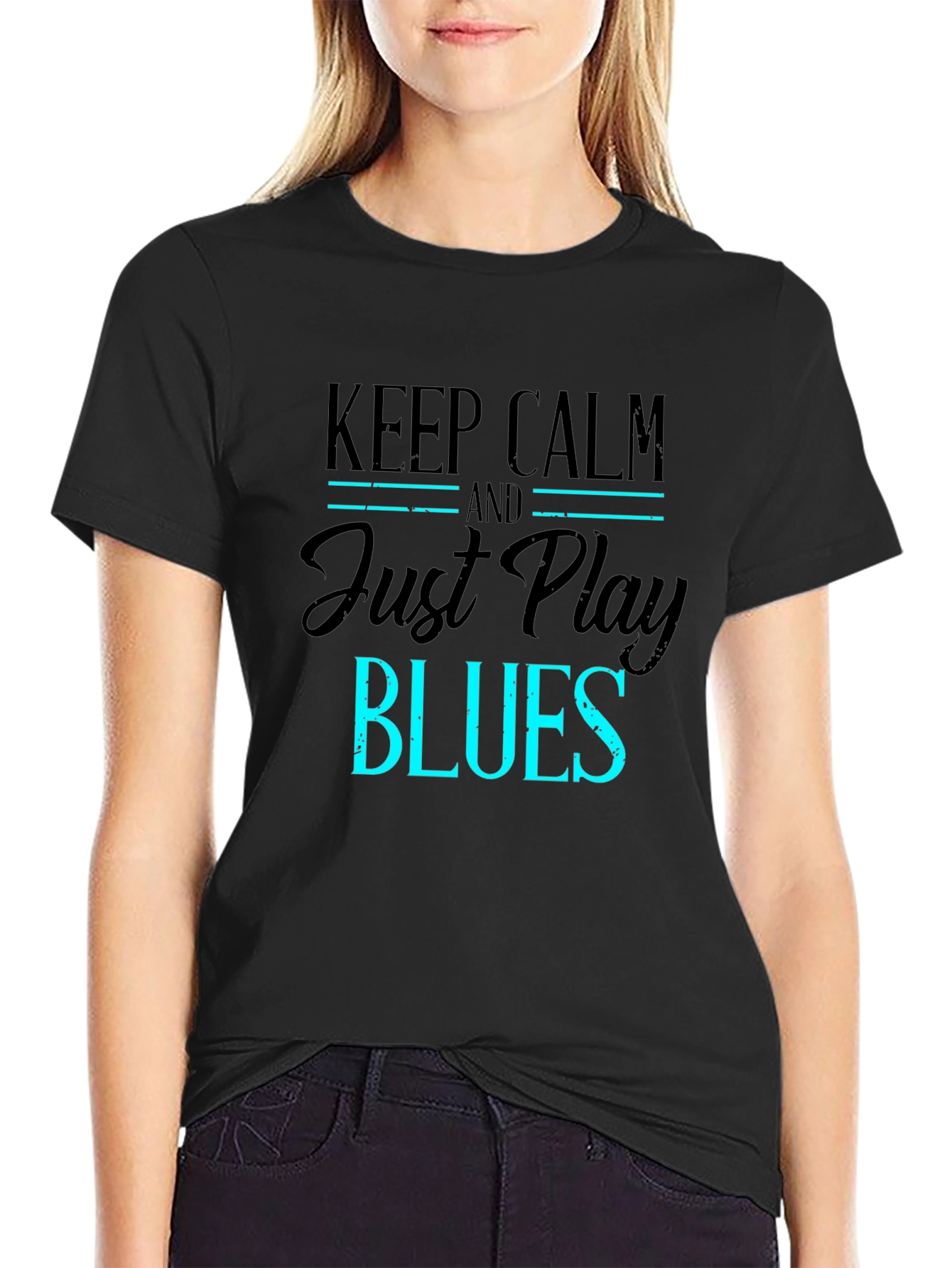 Keep Calm and Just Play Blues T-Shirt