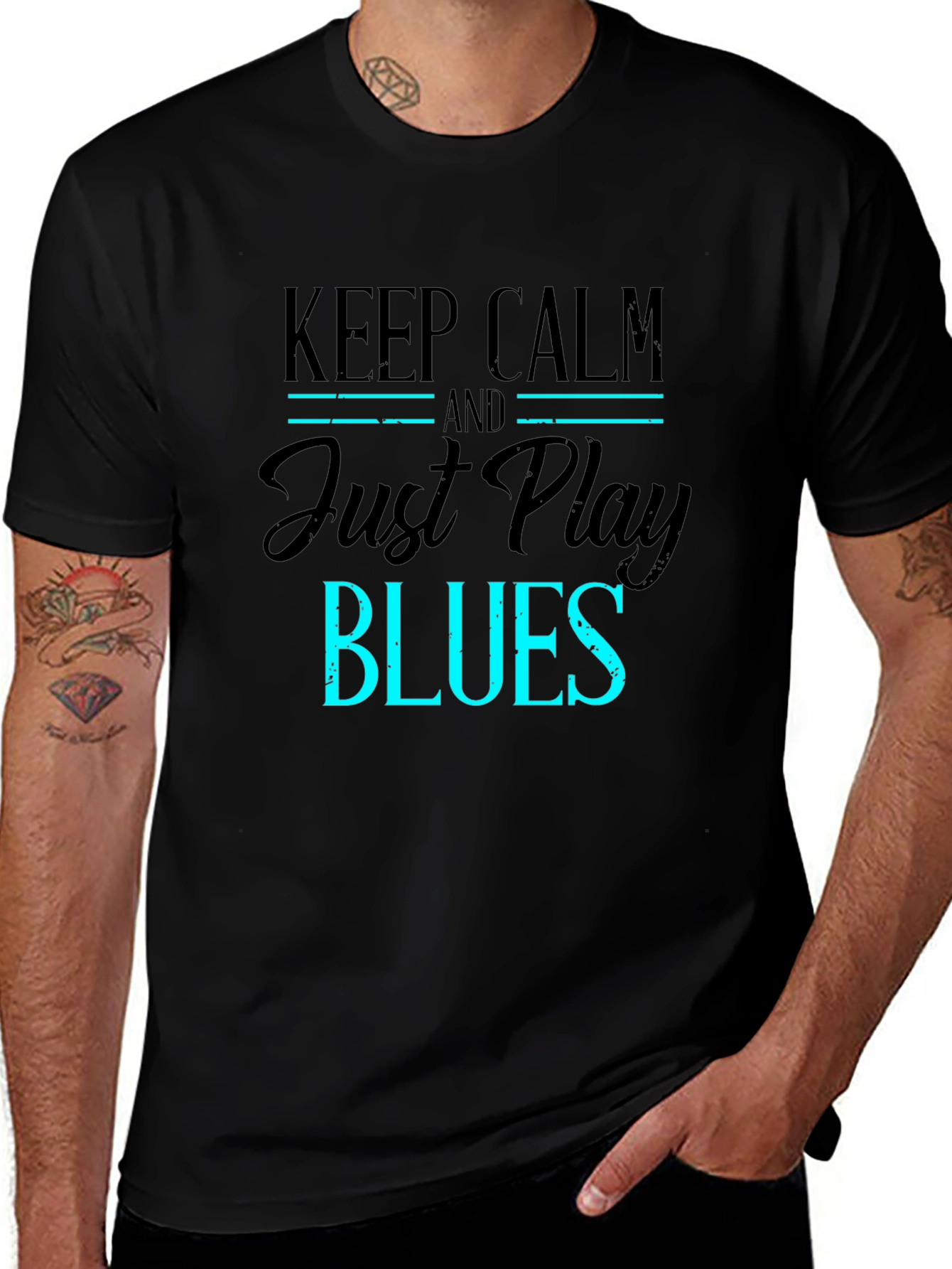 Keep Calm and Just Play Blues T-Shirt