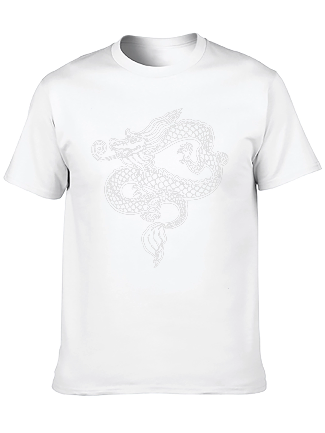 Dragon Graphic Print Mens Black T-Shirt