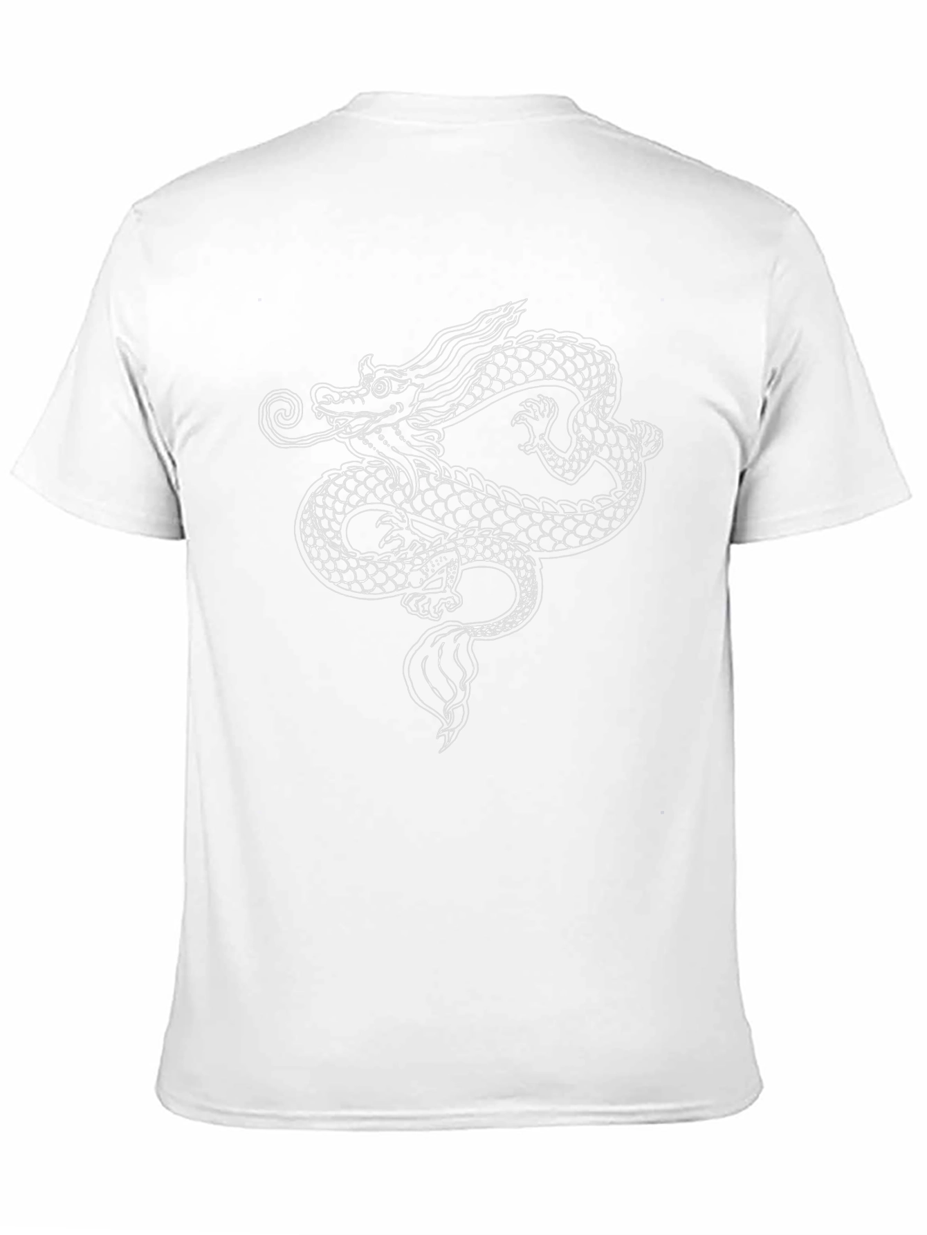 Dragon Graphic Print Mens Black T-Shirt