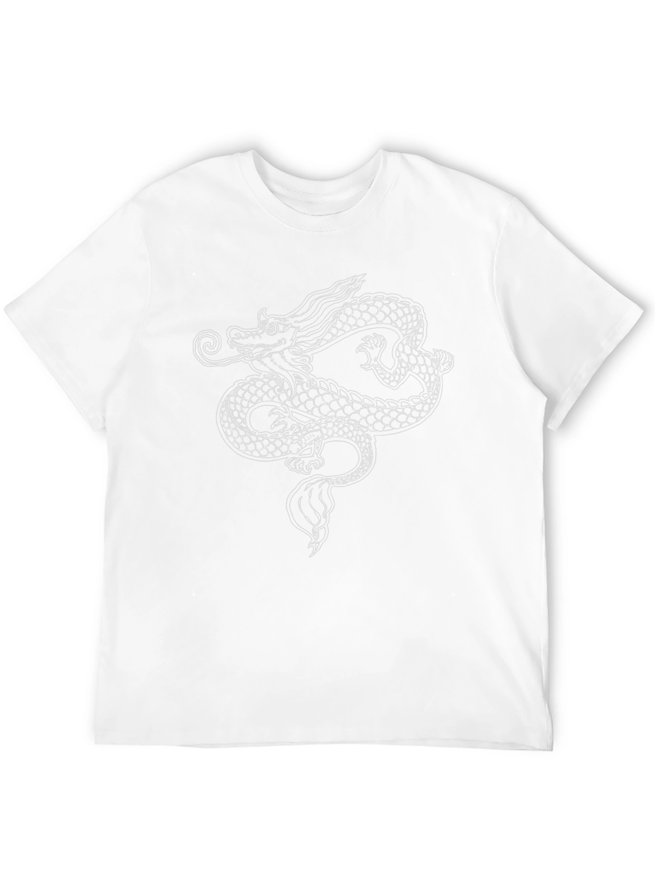 Dragon Graphic Print Mens Black T-Shirt