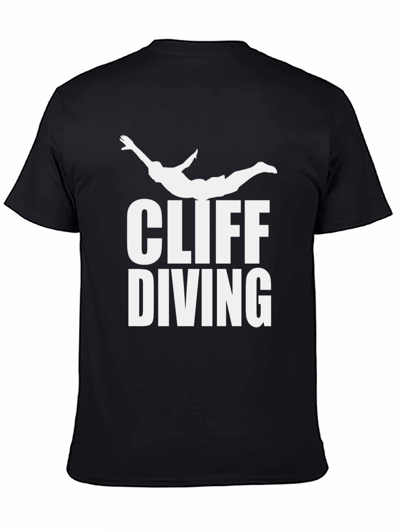 Cliff Diving T-Shirt - Black Graphic Tee