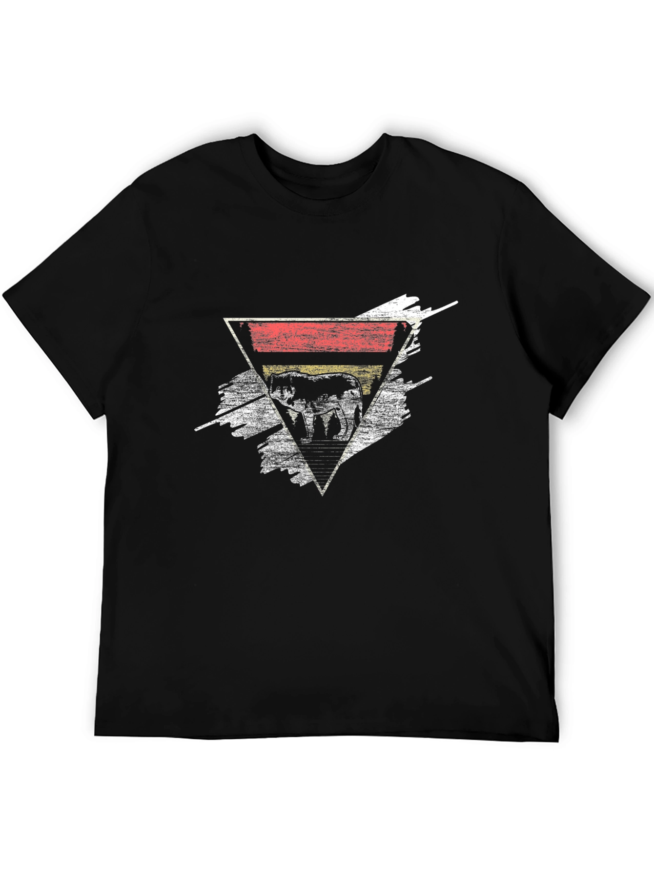 Elephant Triangle Graphic Print T-Shirt