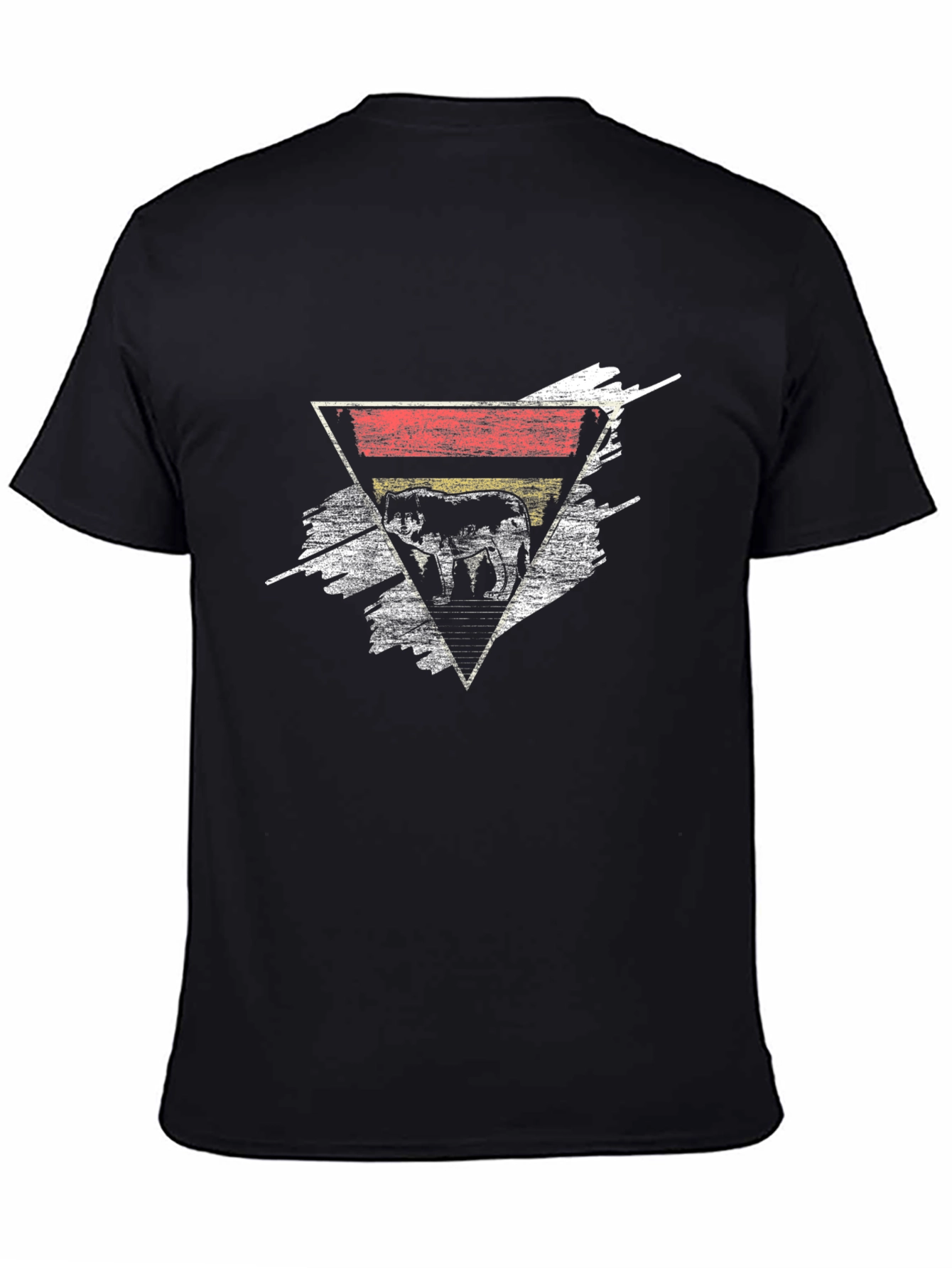 Elephant Triangle Graphic Print T-Shirt