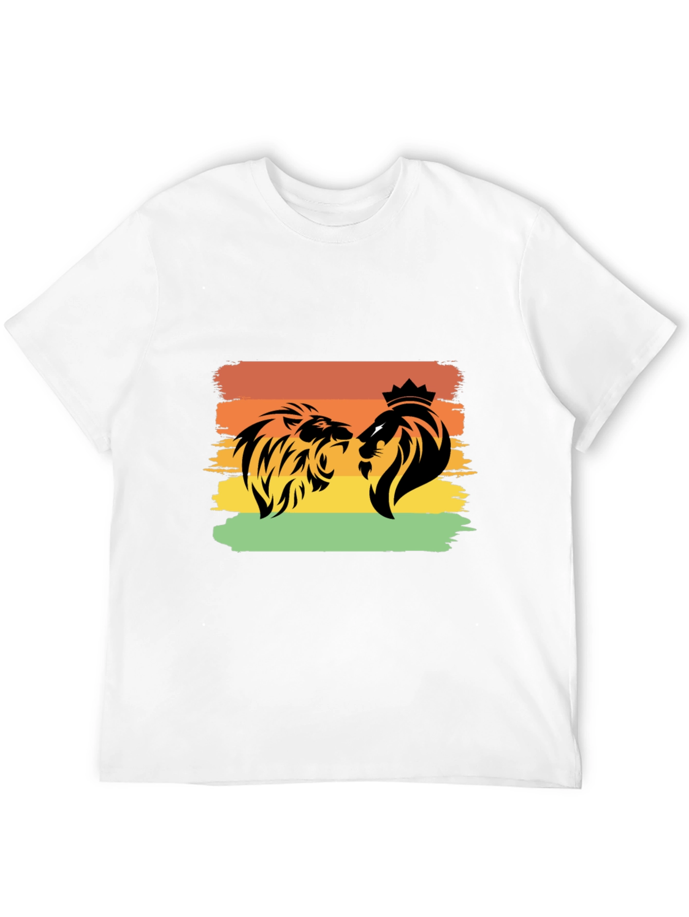 Lion Graphic Tee - Black Short Sleeve T-Shirt