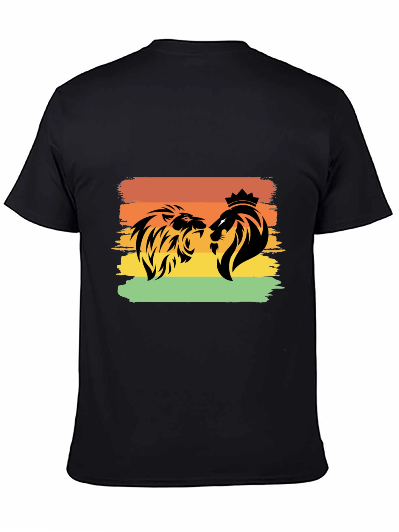 Lion Graphic Tee - Black Short Sleeve T-Shirt