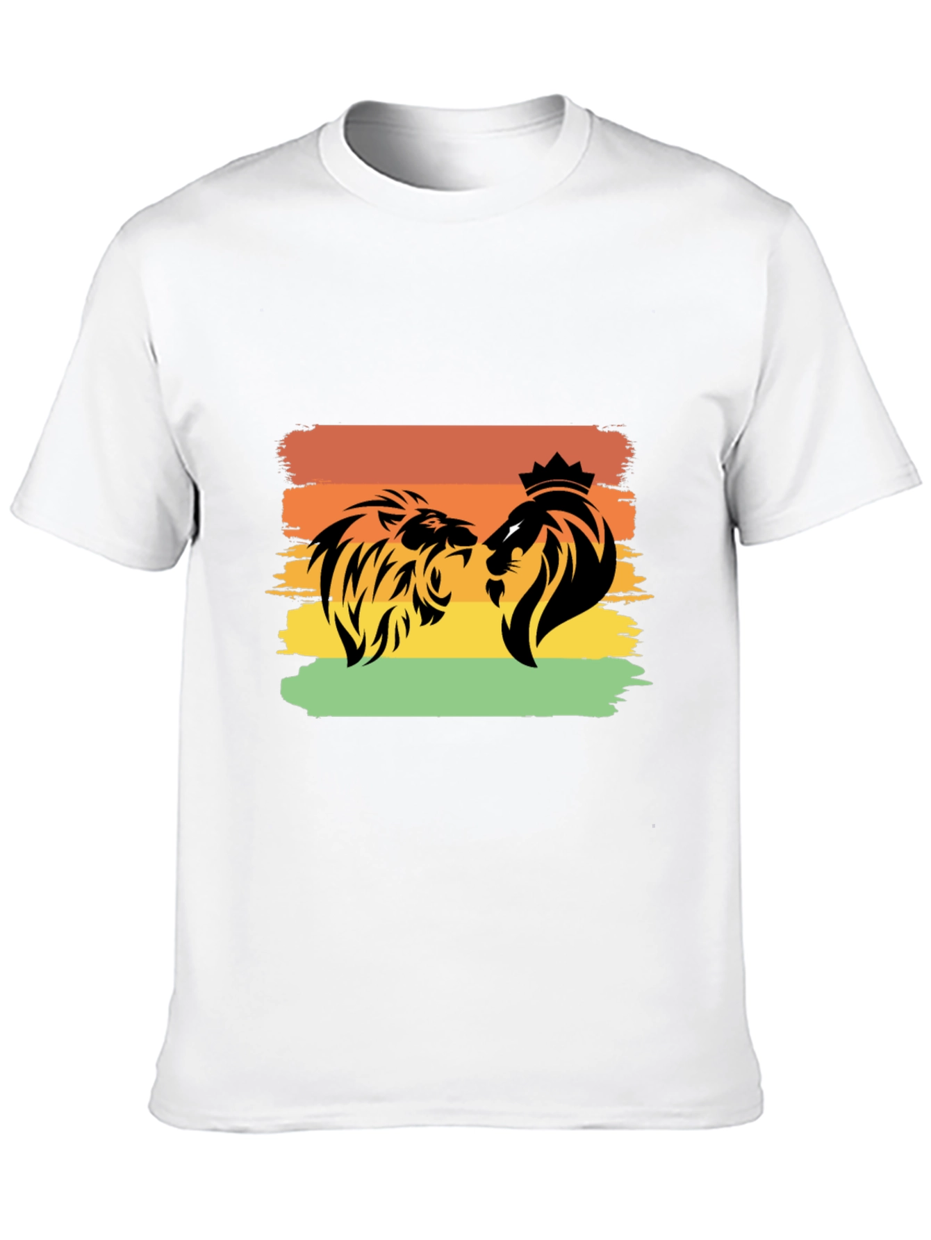 Lion Graphic Tee - Black Short Sleeve T-Shirt