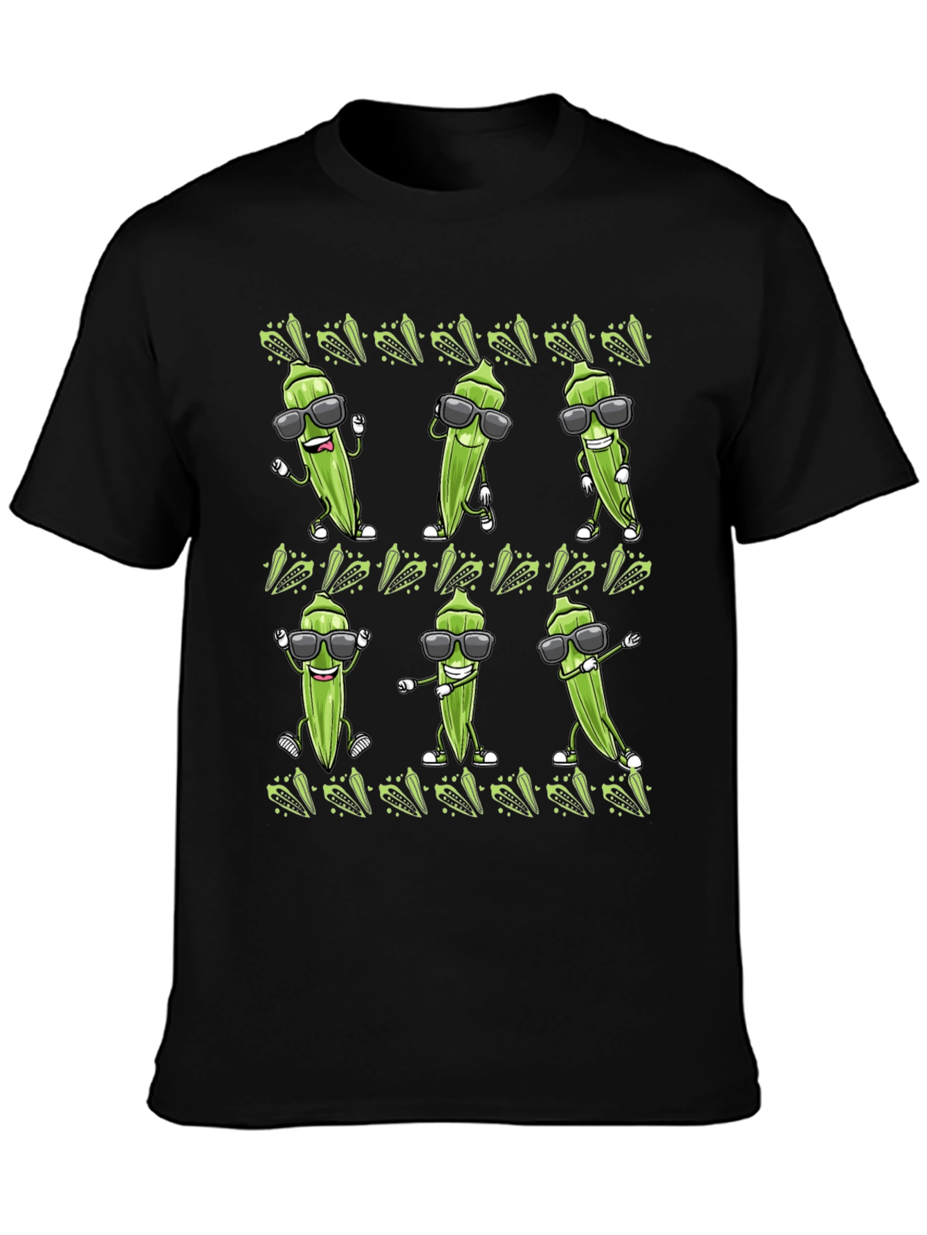 Cool Okra Pattern T-Shirt