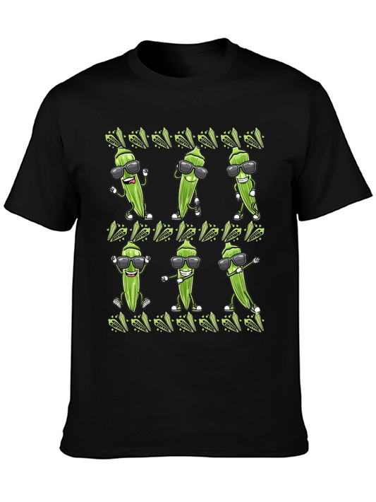Cool Okra Pattern T-Shirt