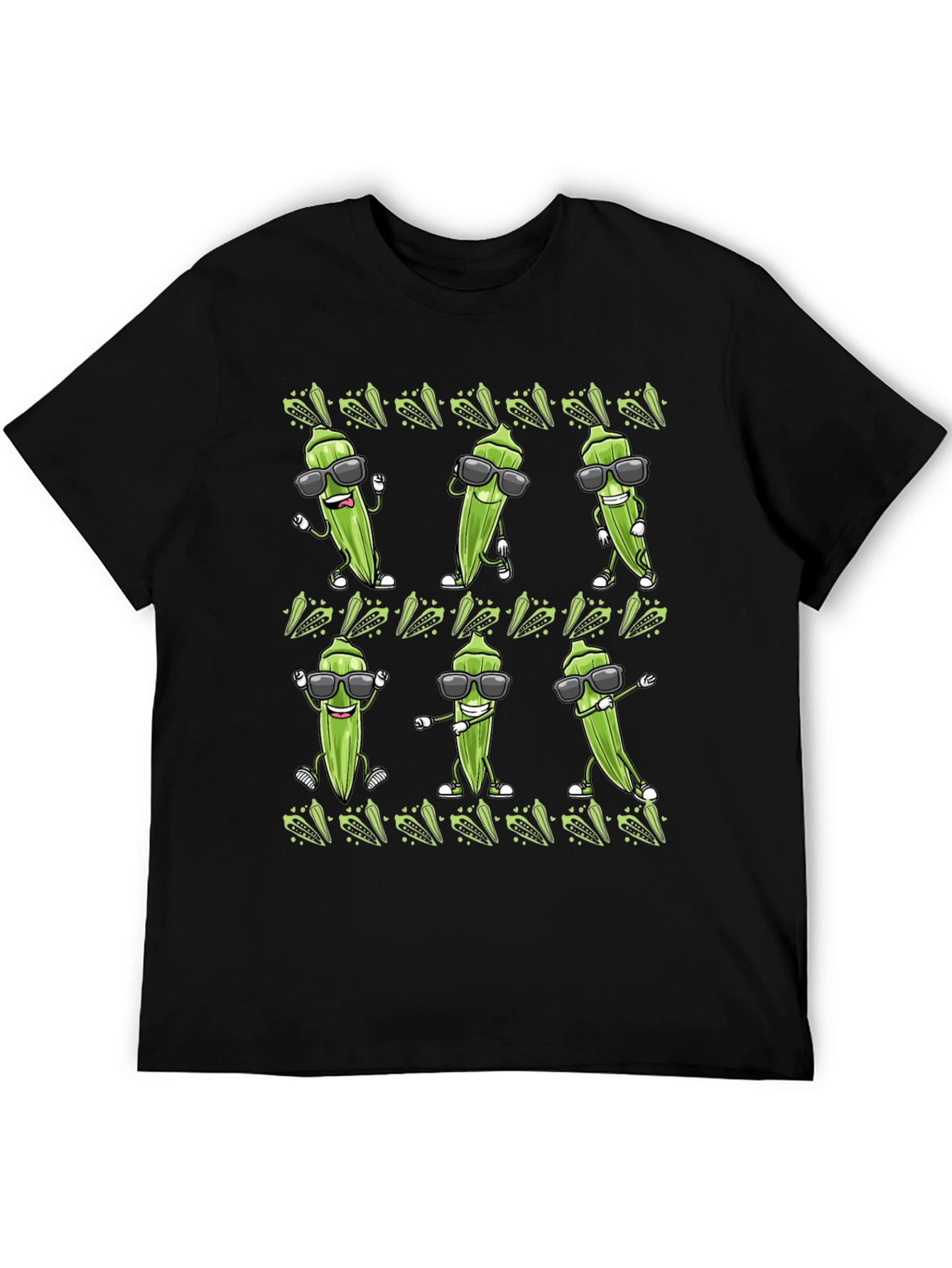 Cool Okra Pattern T-Shirt