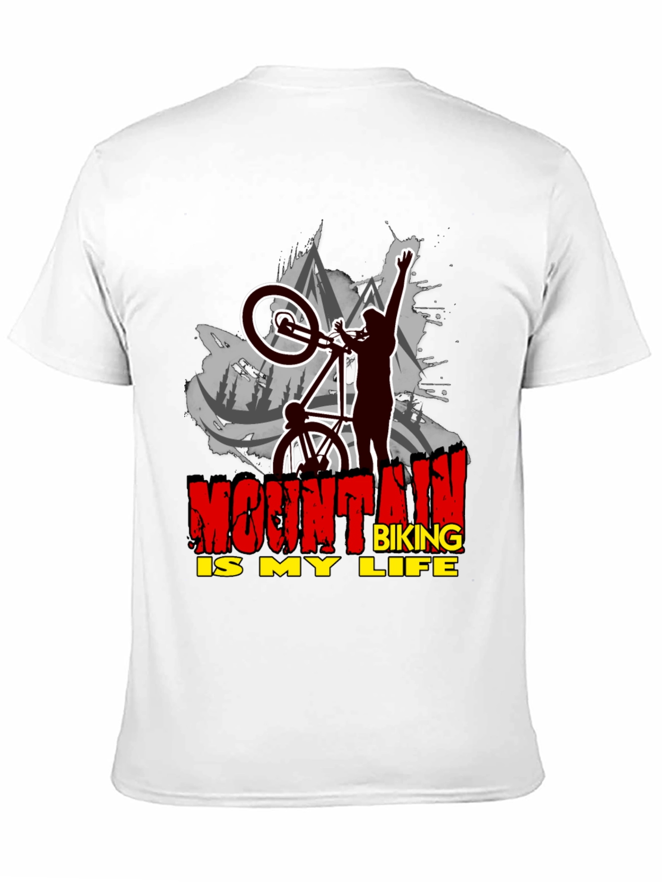 Mountain Biking Is My Life Black T-Shirt